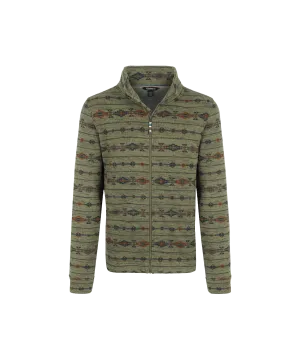 Bhutan Full Zip Jacket - Evergreen Stripe