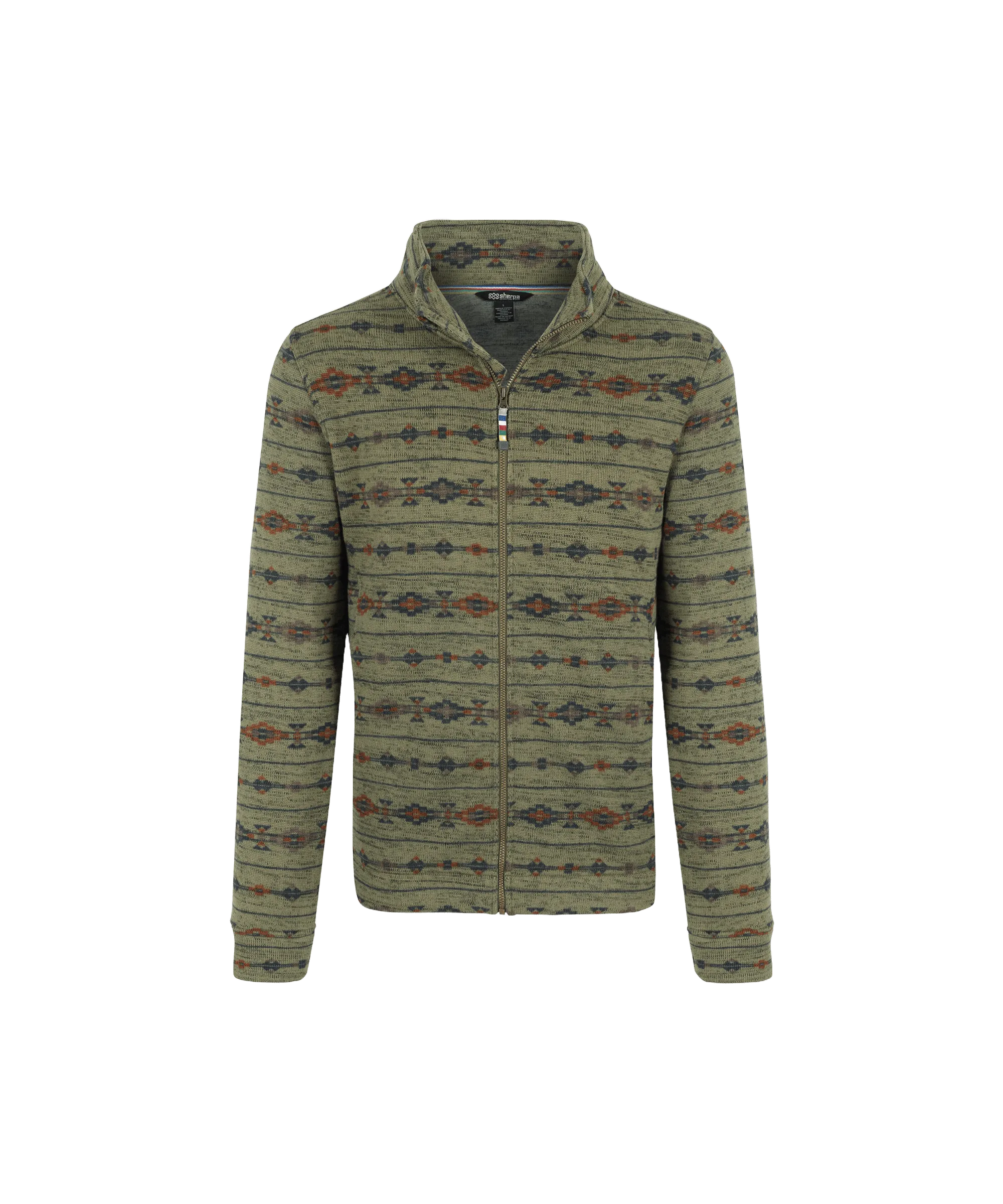 Bhutan Full Zip Jacket - Evergreen Stripe