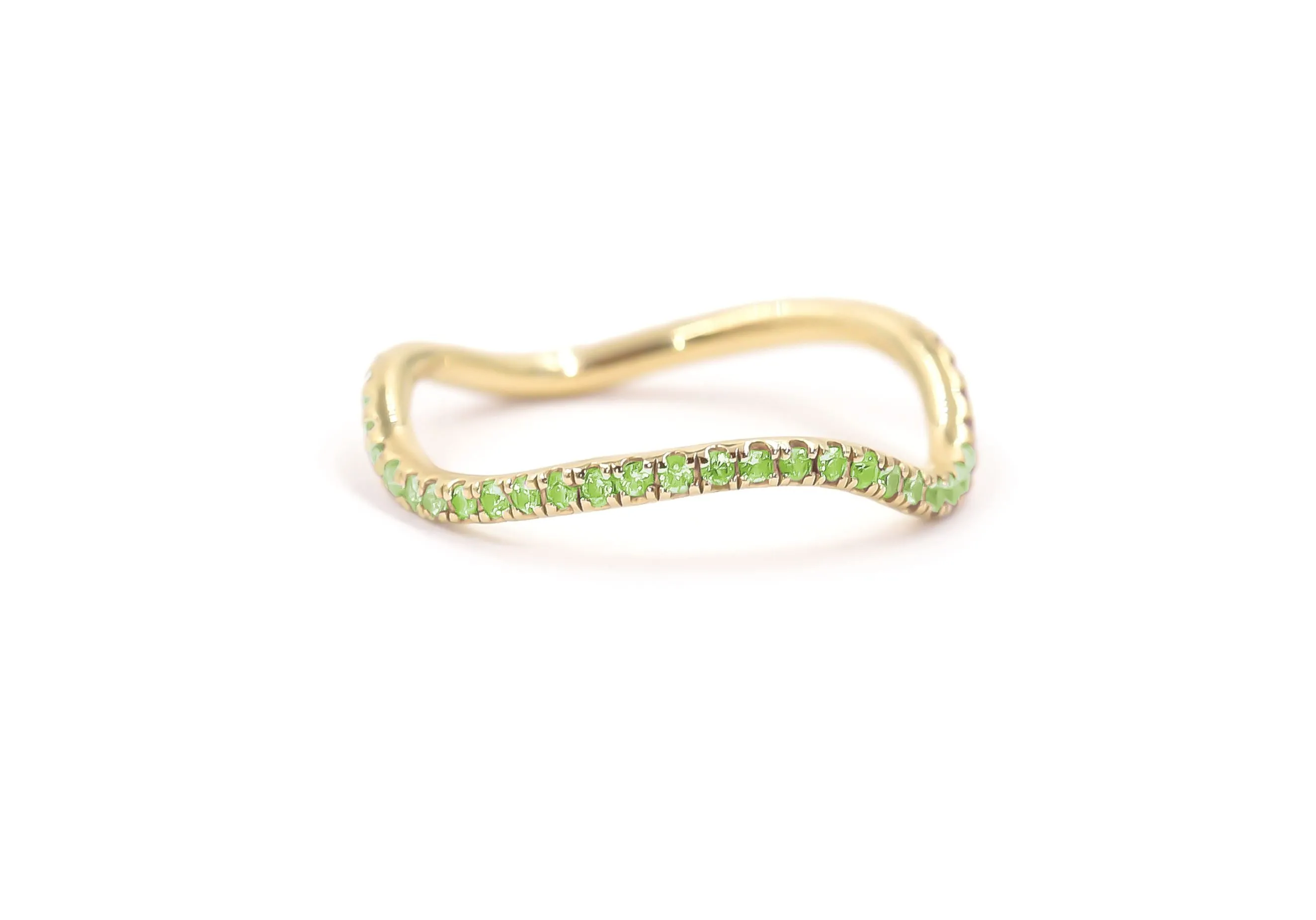 Birthstone Wave Ring