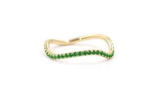 Birthstone Wave Ring