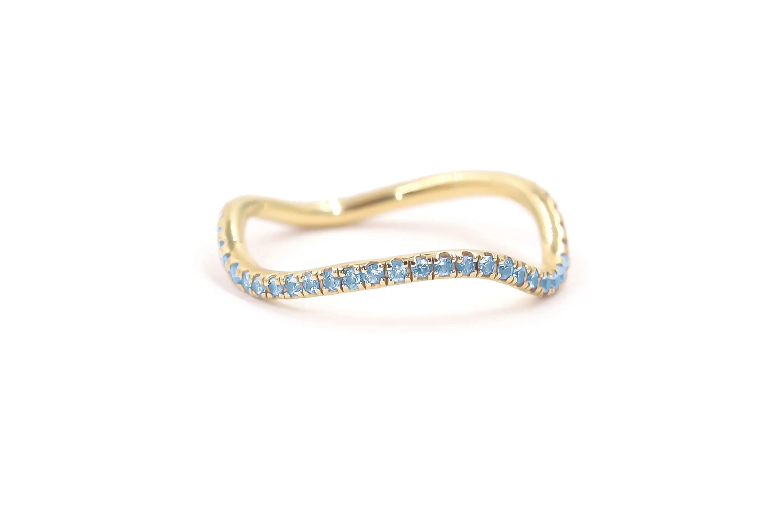 Birthstone Wave Ring