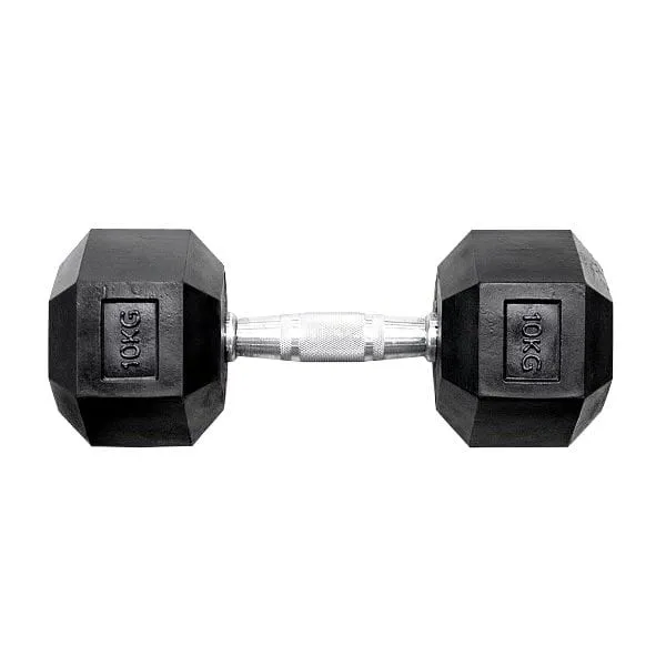 Black Hex Dumbbell 10KG