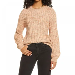[BLANKNYC] Heather Ribbed Crewneck Sweater