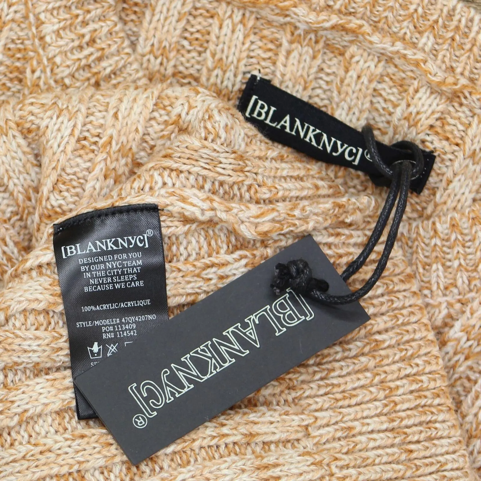 [BLANKNYC] Heather Ribbed Crewneck Sweater
