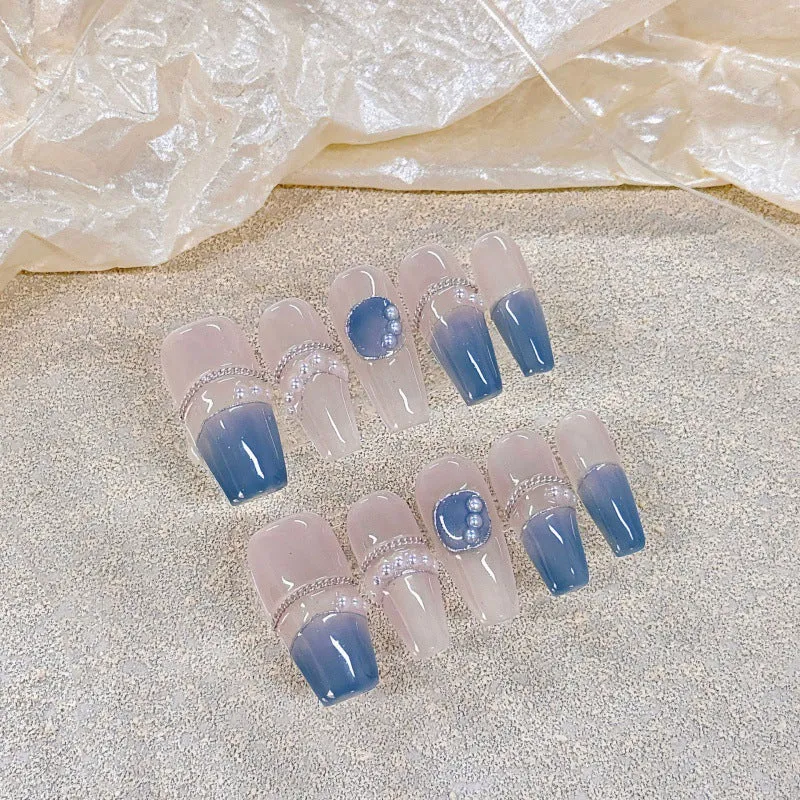 Blue Pearl Radiance – Serene Hues with Elegant Shine