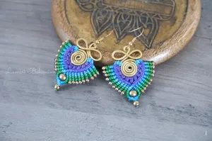 Blush Bloom Micro Macrame Boho Earrings
