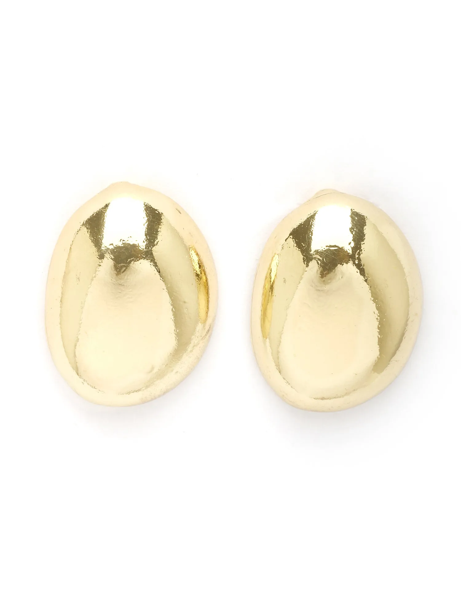 Bohey by KARATCART Gold Plated Classic Dome Shape Stud Earrings for Women