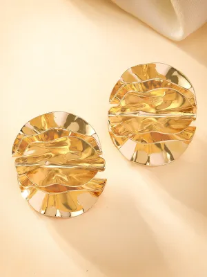 Bohey by KARATCART Gold Plated Contemporary Stud Earrings