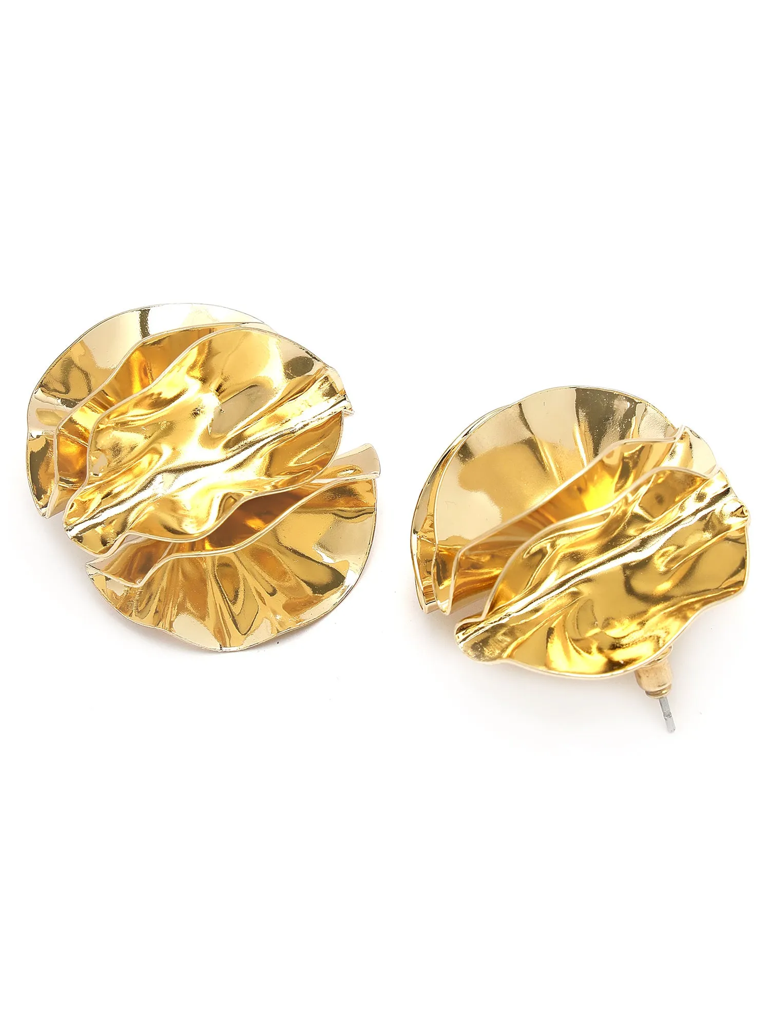 Bohey by KARATCART Gold Plated Contemporary Stud Earrings