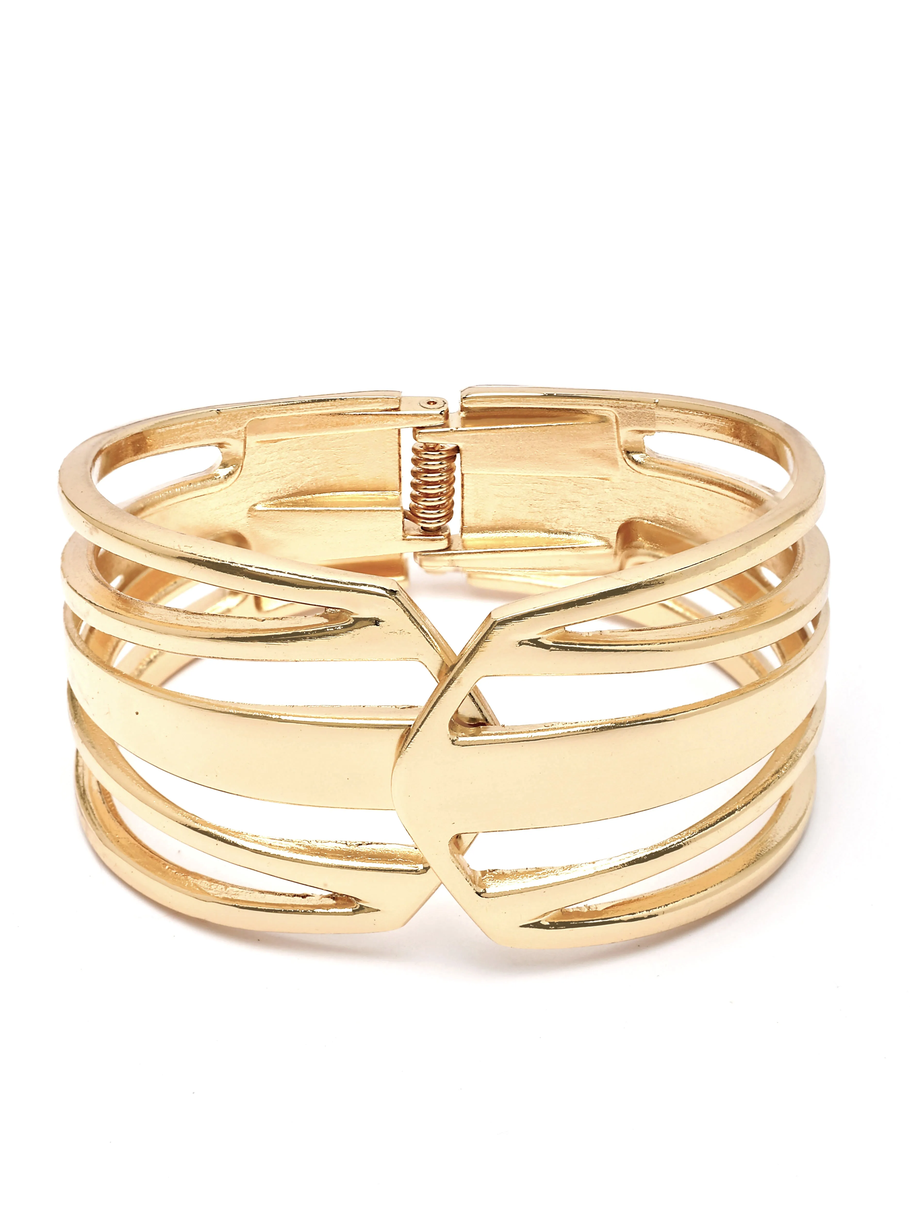 Bohey by KARATCART Gold Plated Designer Kada Bracelet for Women