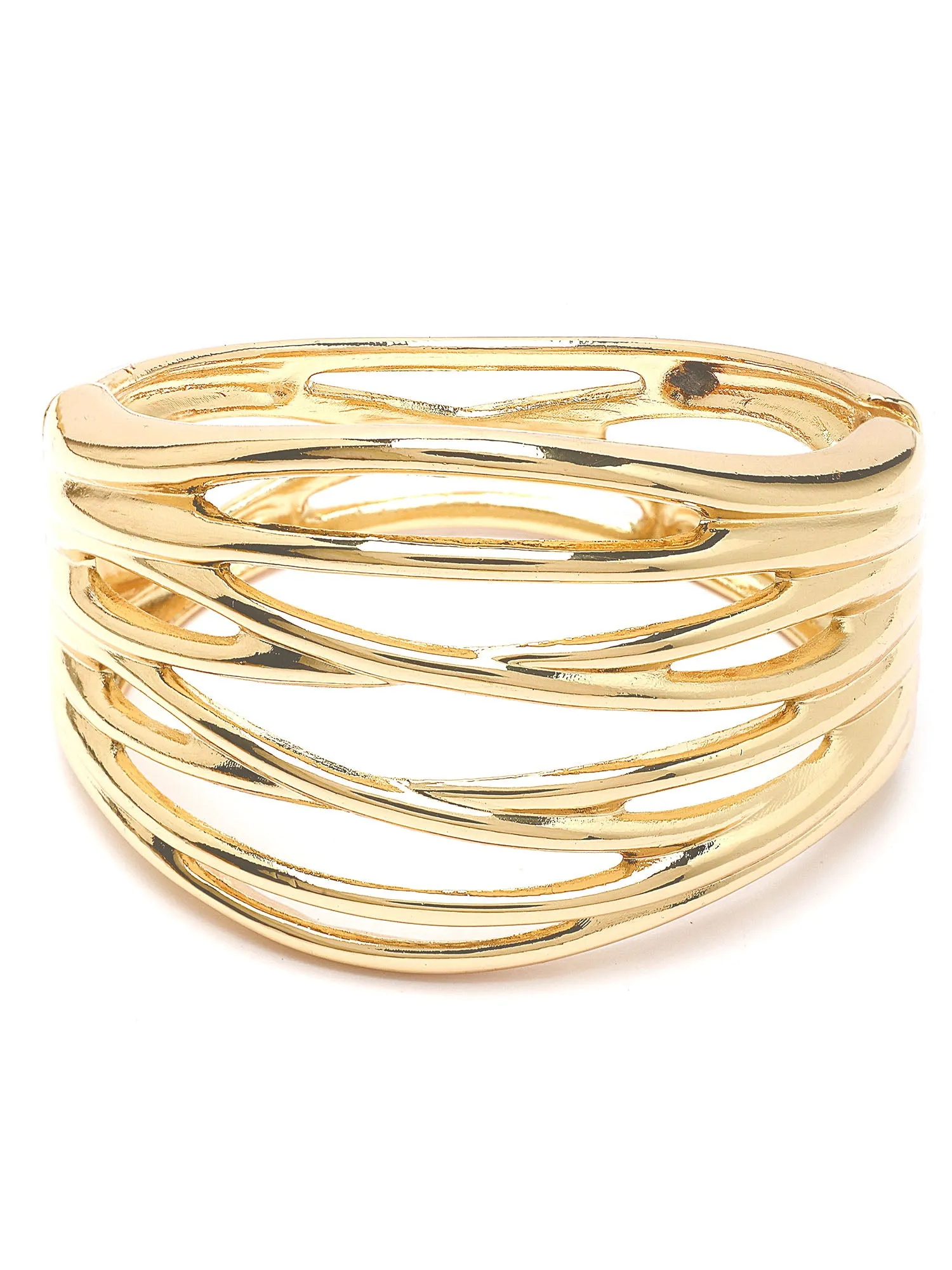 Bohey by KARATCART Gold Plated Designer Kada Bracelet for Women