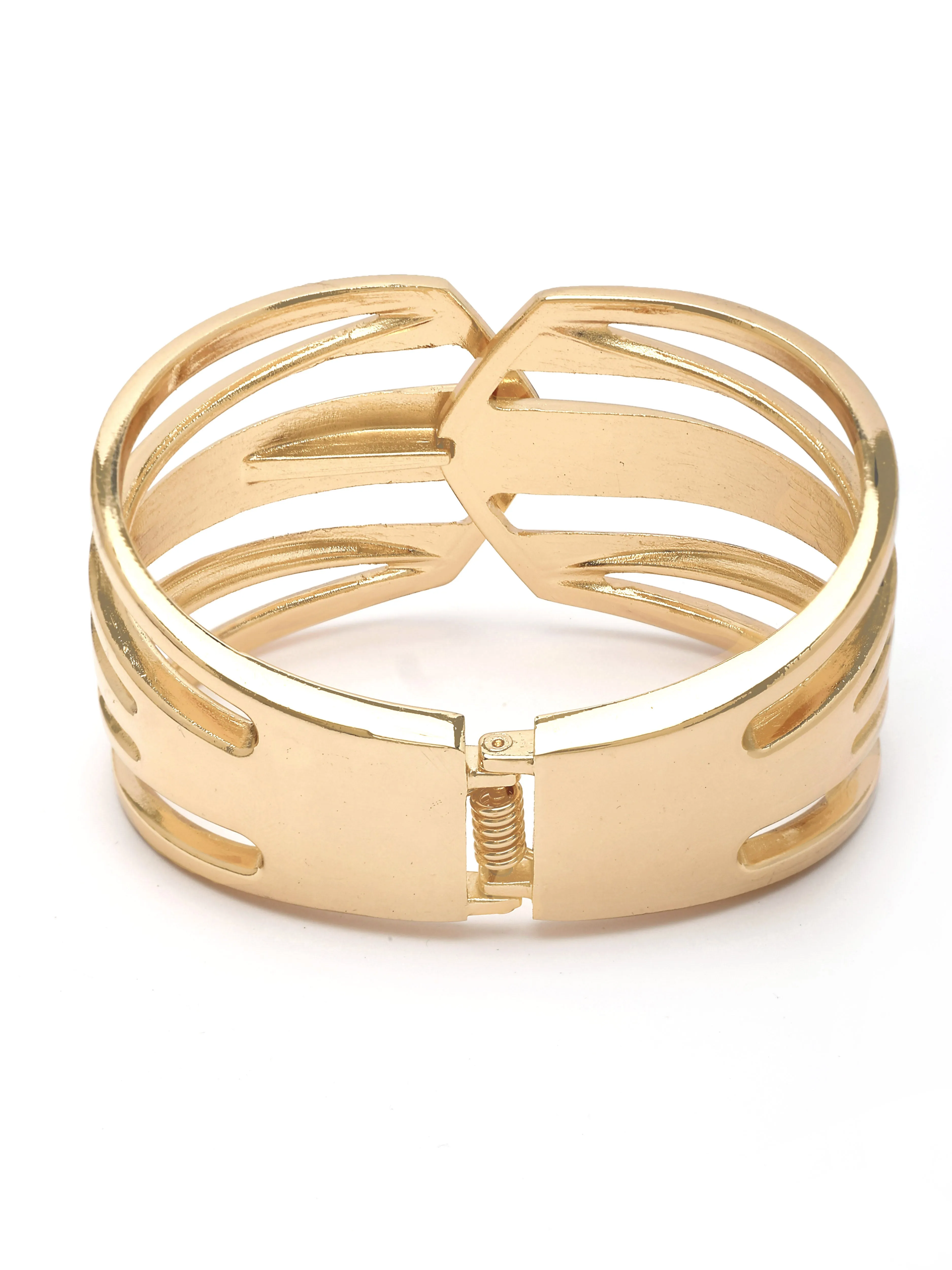 Bohey by KARATCART Gold Plated Designer Kada Bracelet for Women