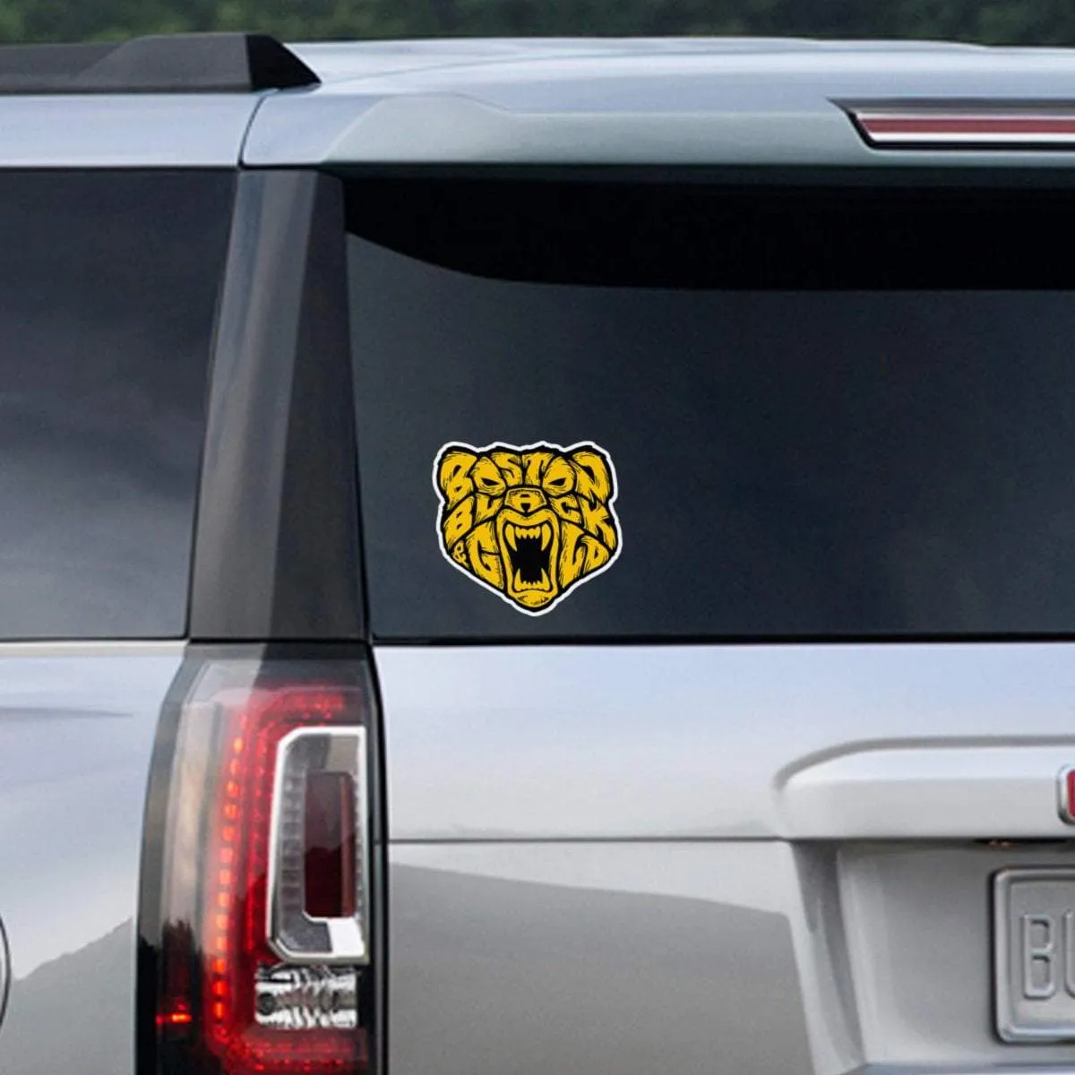 Boston Black & Gold Bear Sticker