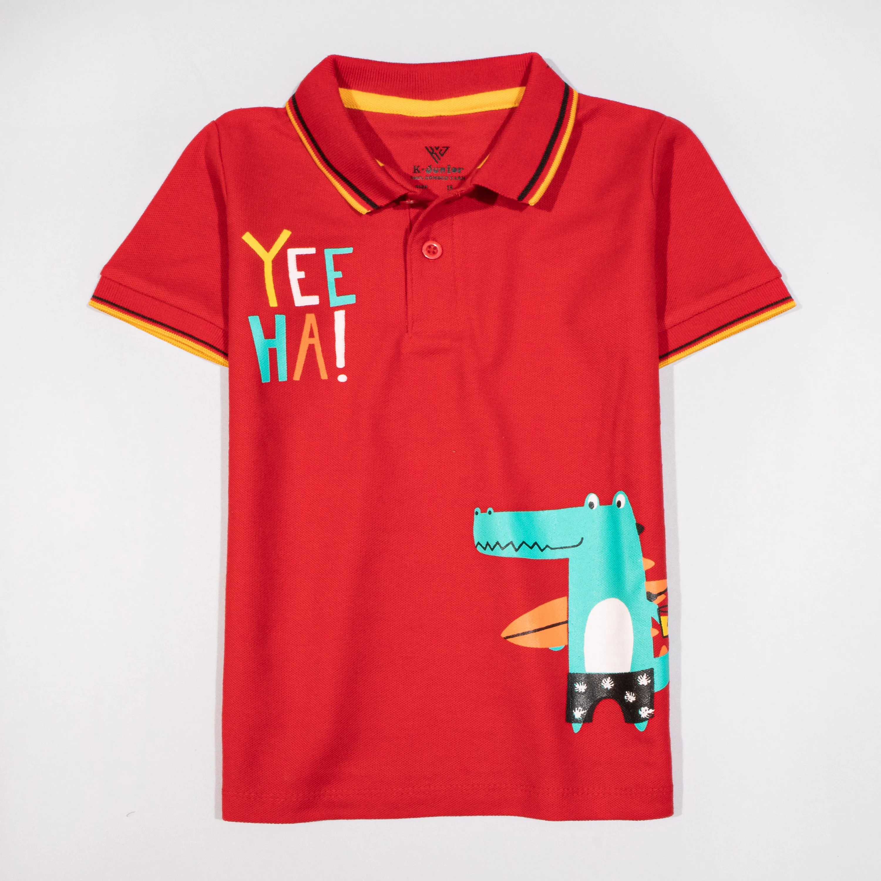 Boys Half Sleeves Polo T-Shirt (Yee-ha)