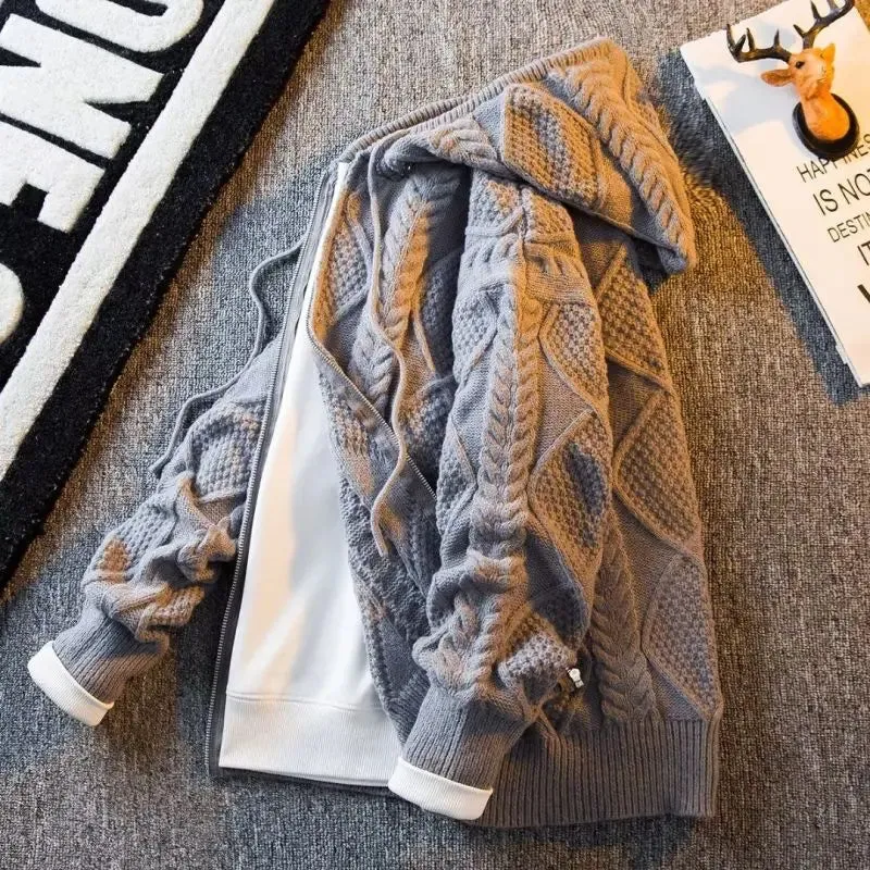 Brunello Cable-Knit Hooded Cardigan