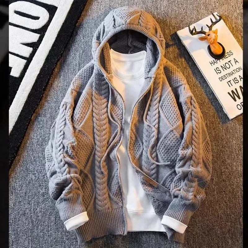 Brunello Cable-Knit Hooded Cardigan