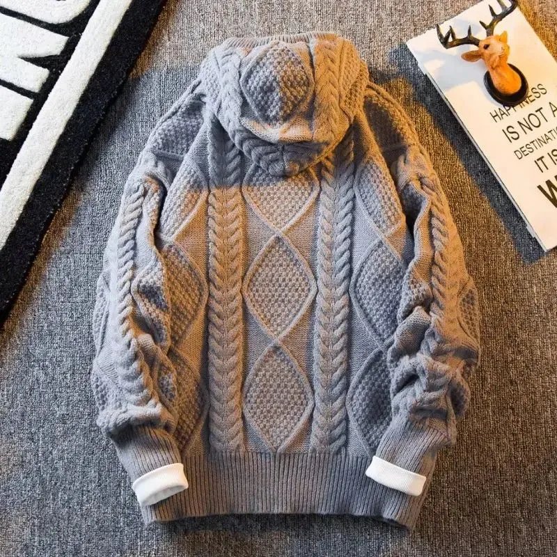 Brunello Cable-Knit Hooded Cardigan