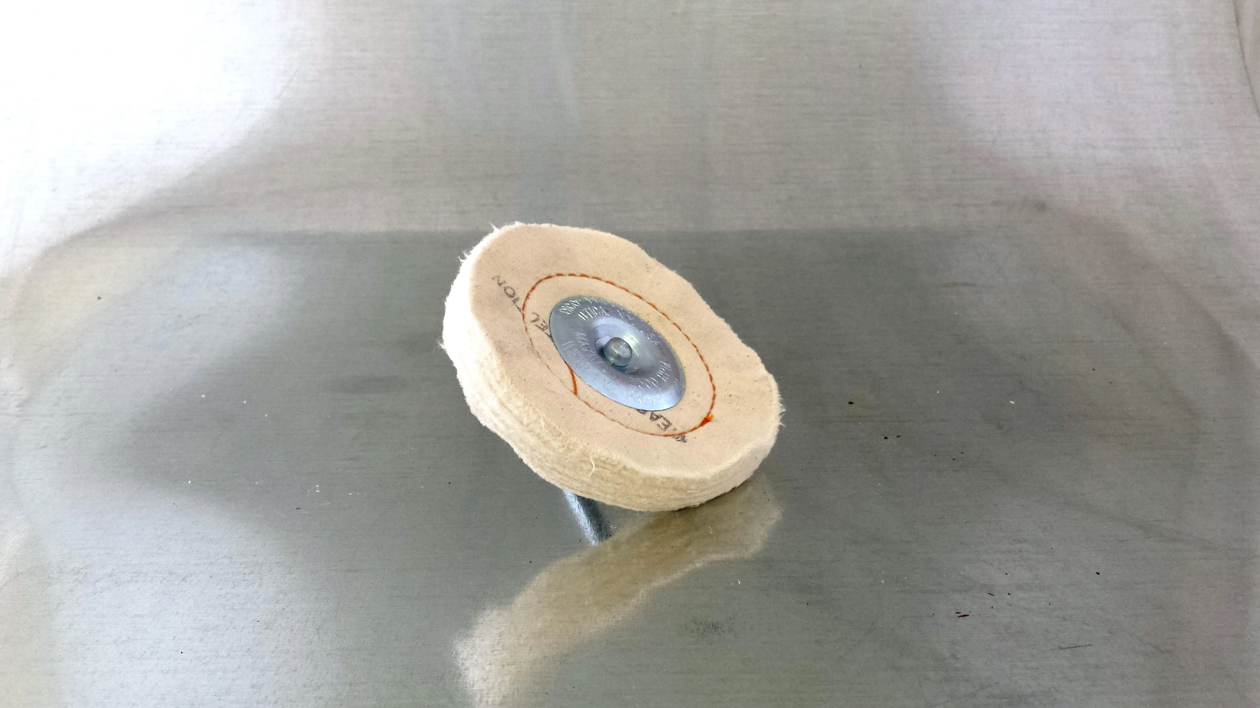Buffing Wheel-- Cushion Sewn mandrel mounted #7000149