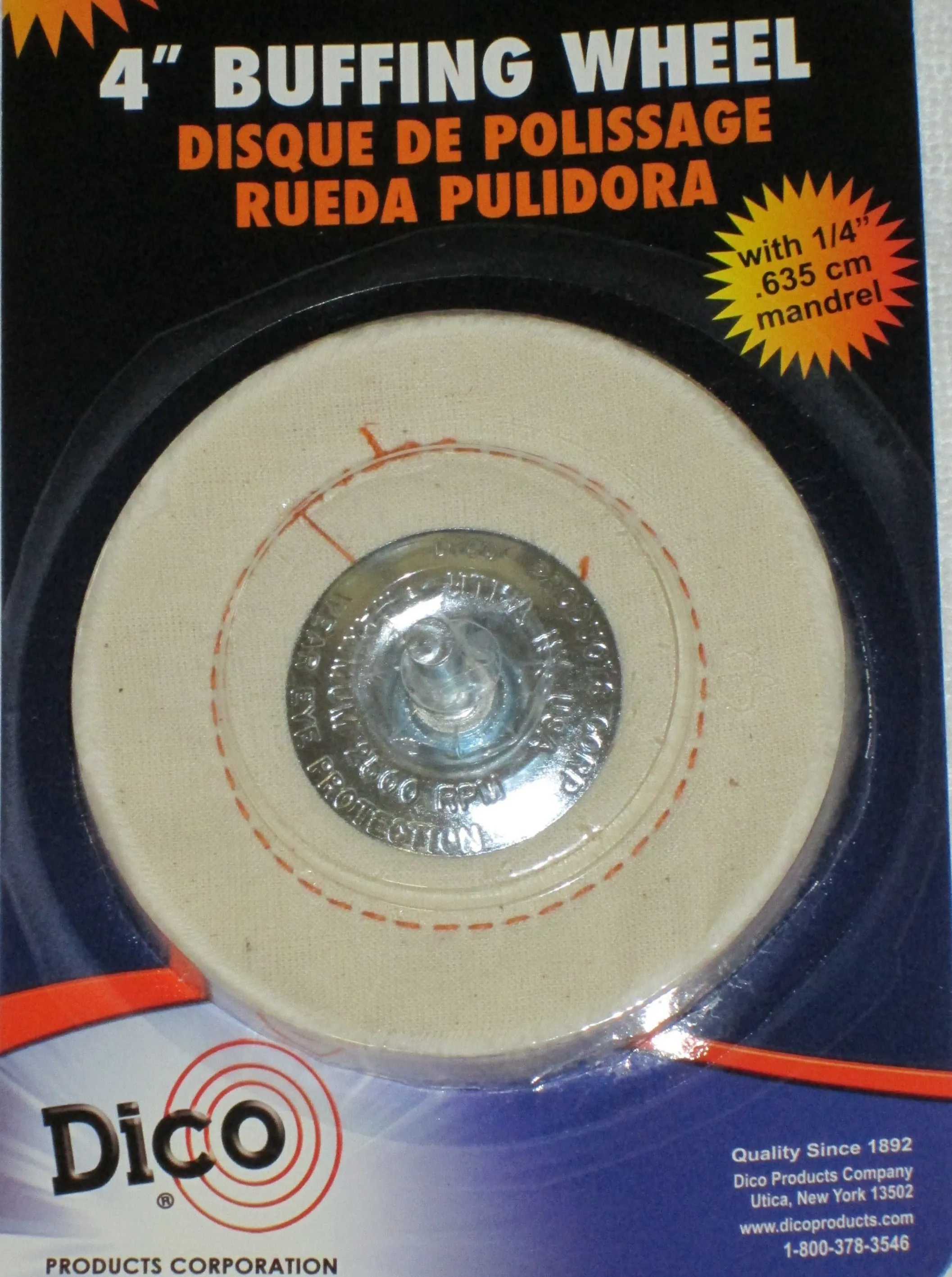 Buffing Wheel-- Cushion Sewn mandrel mounted #7000149