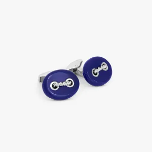 Cable Marine Link Silver Cufflinks With Blue Lapis Cl5554