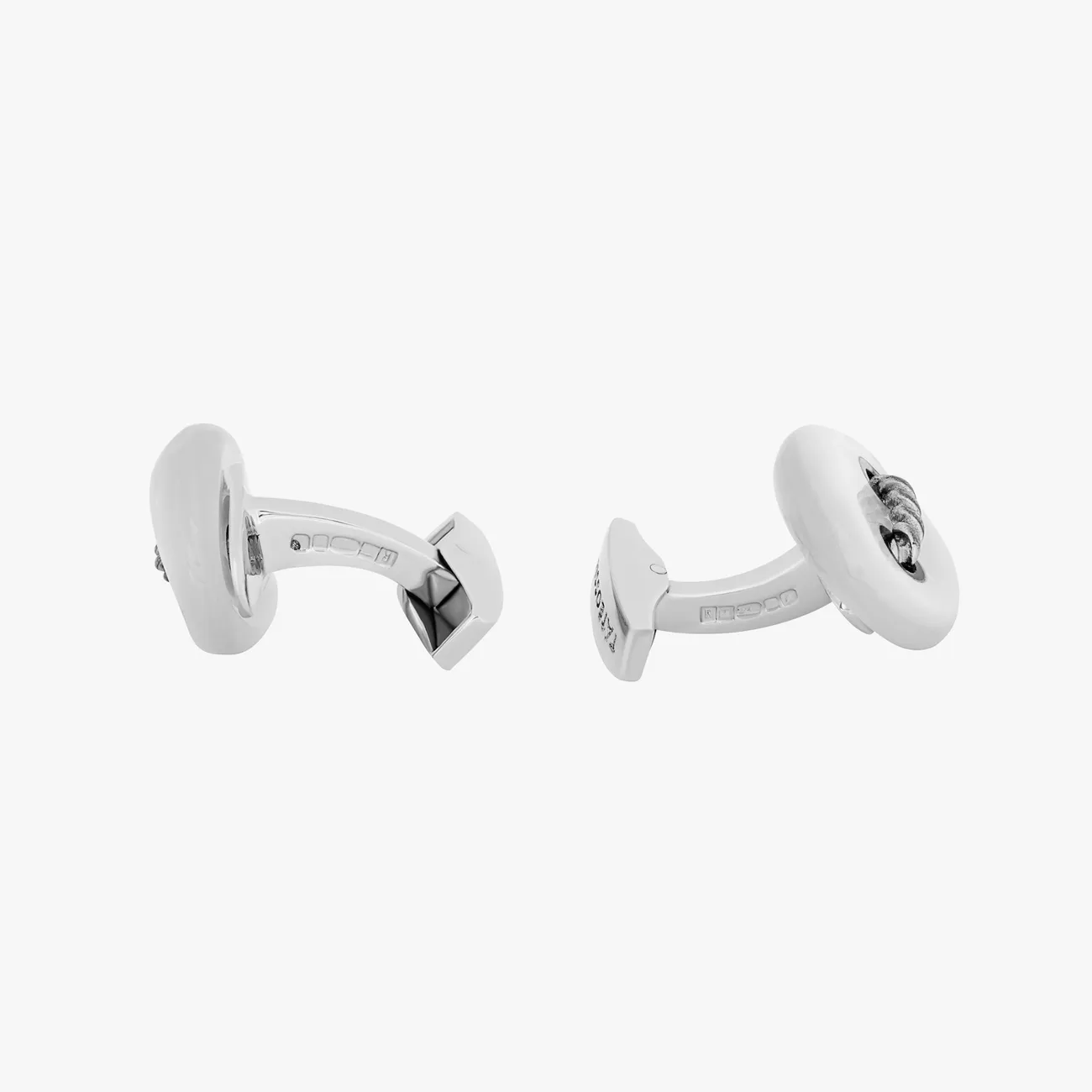Cable Marine Link Silver Cufflinks With Blue Lapis Cl5554