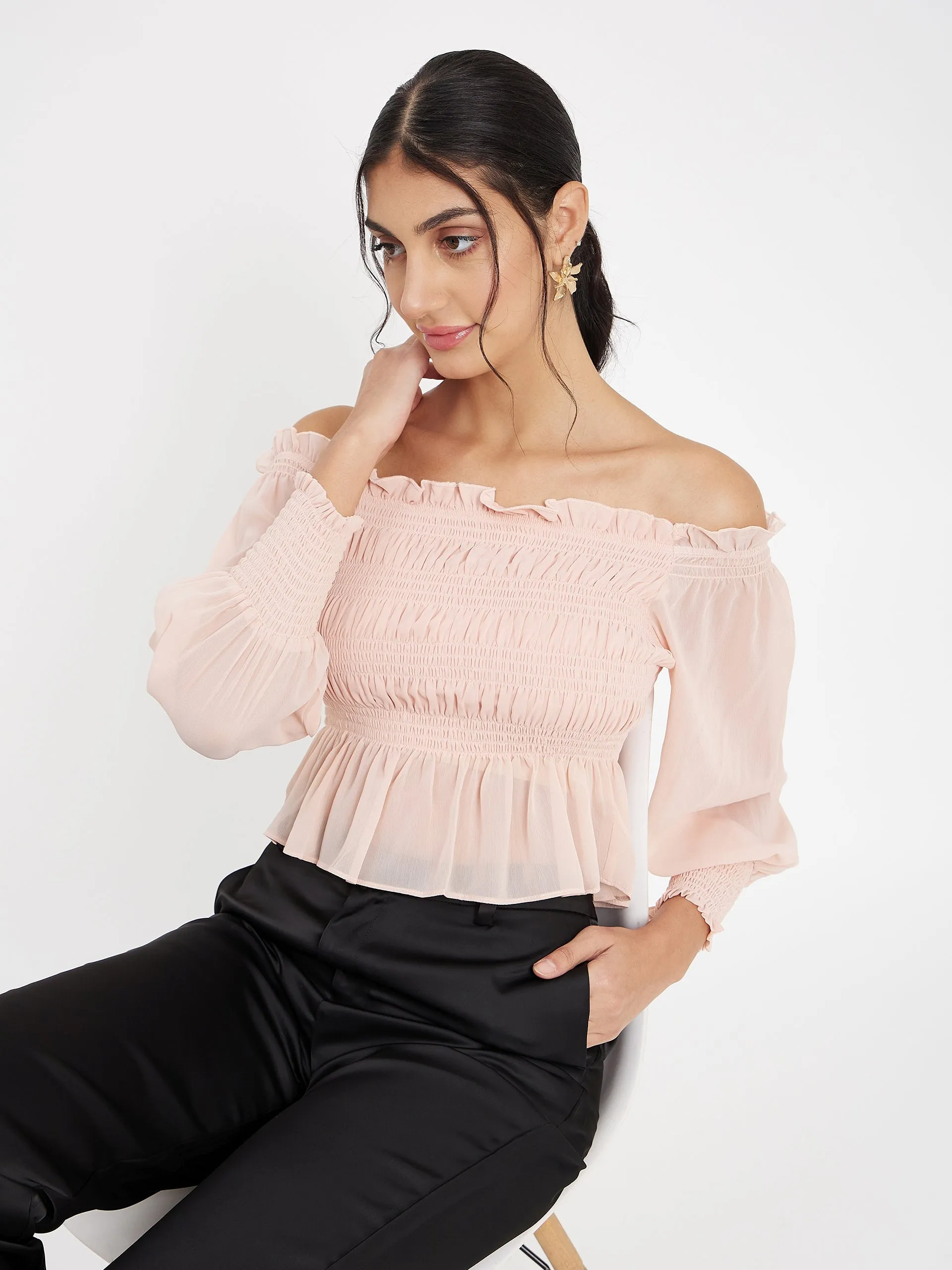Camla Barcelona Peach Solid Top
