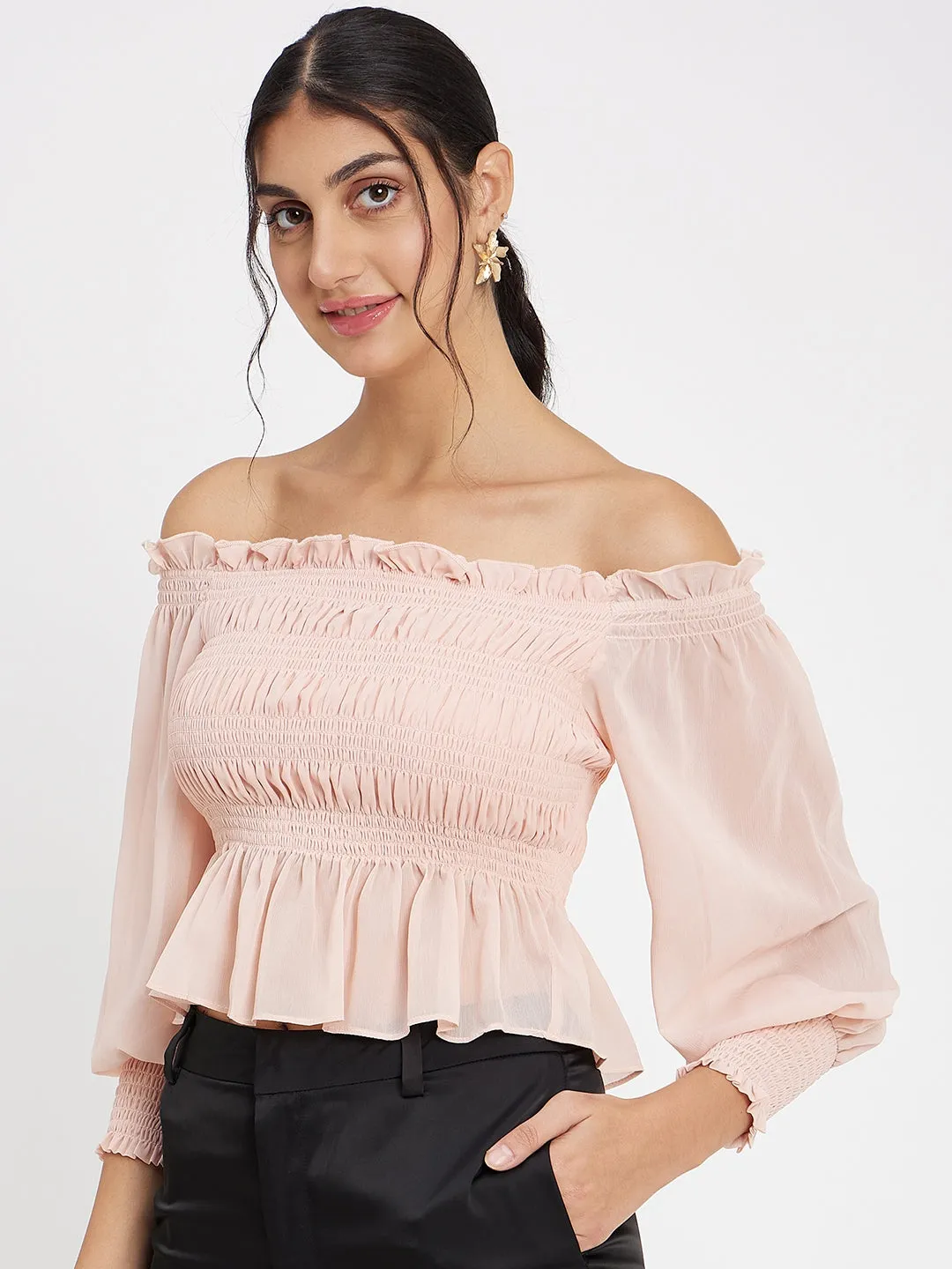 Camla Barcelona Peach Solid Top