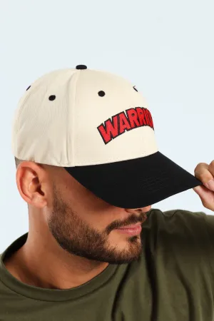 Cap With Applique - Black/Beige