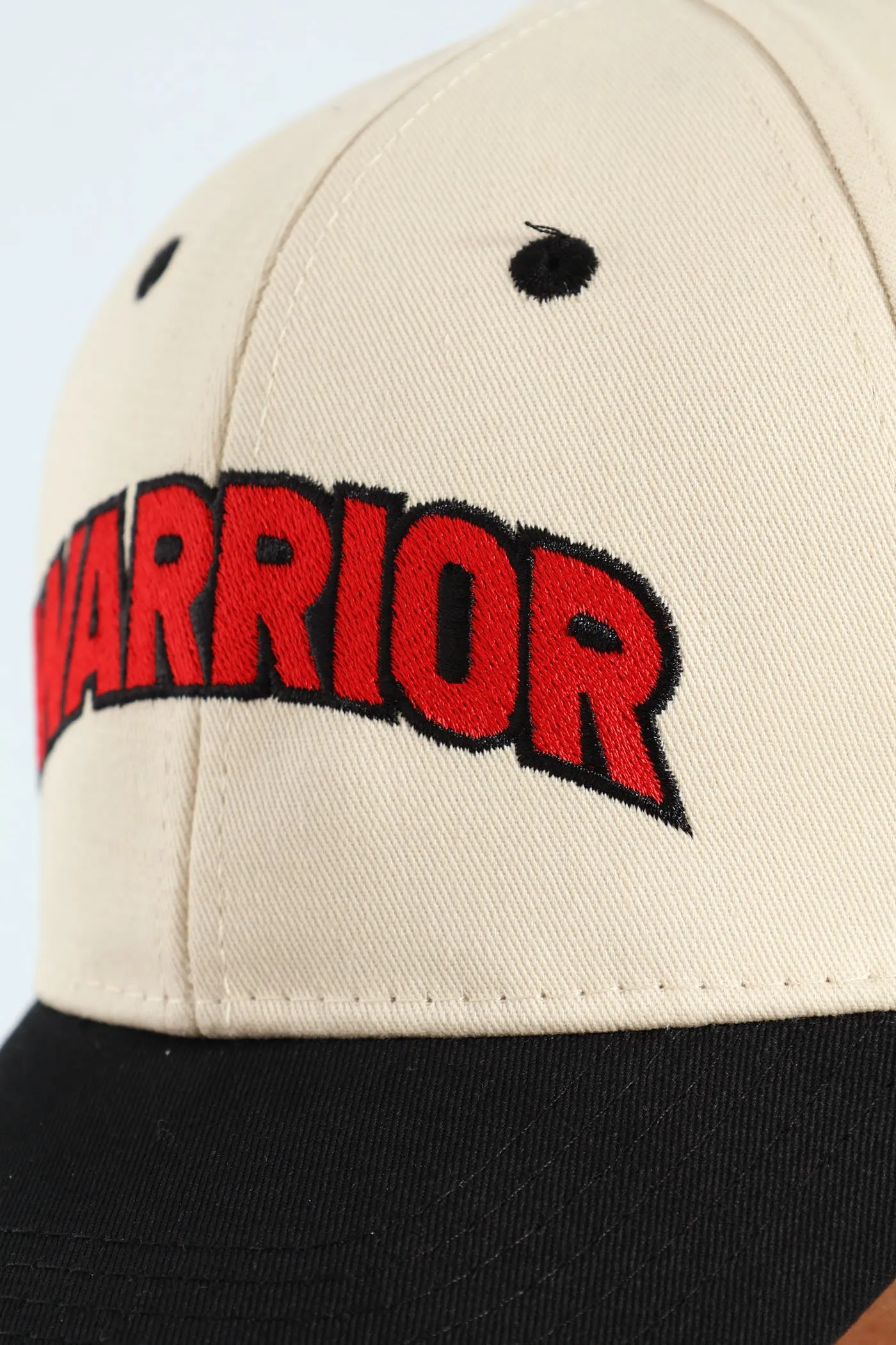 Cap With Applique - Black/Beige