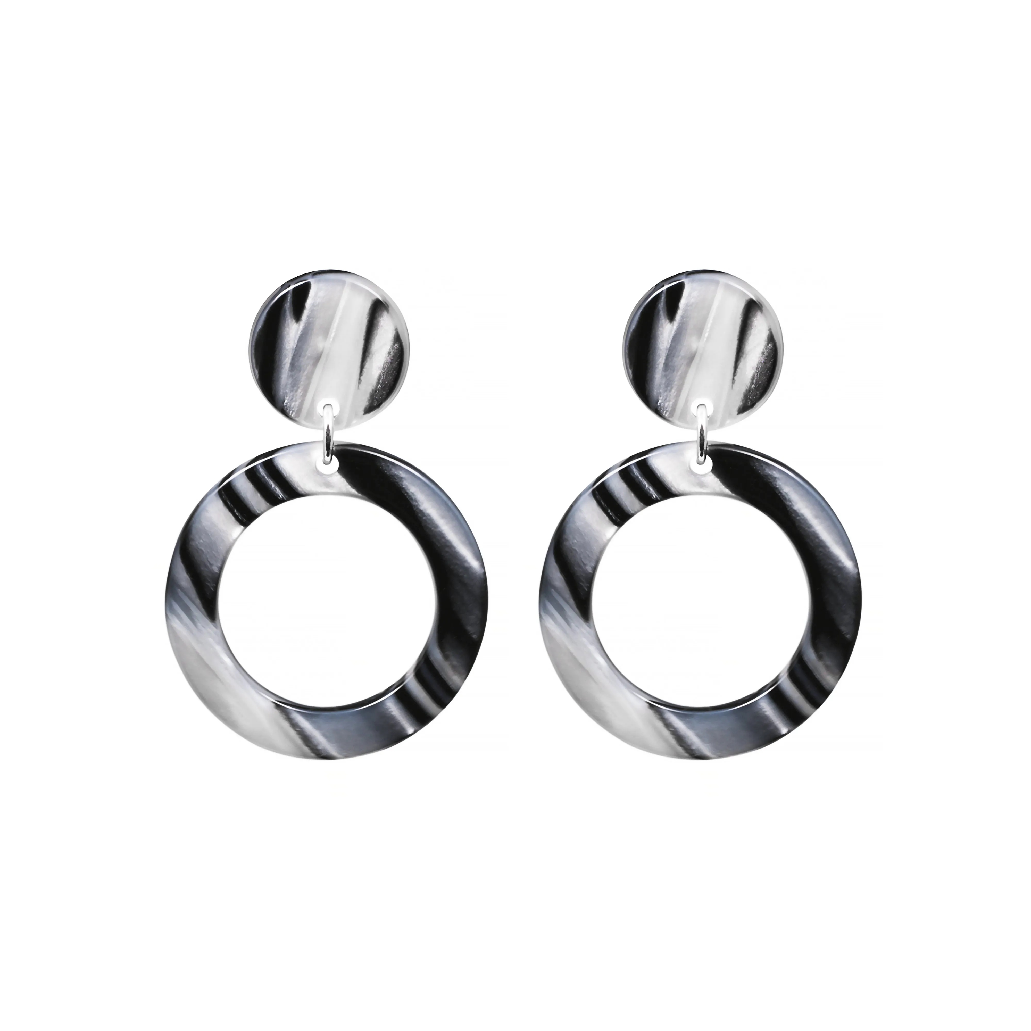 Carla Small Tigre Blanc Drop Earrings