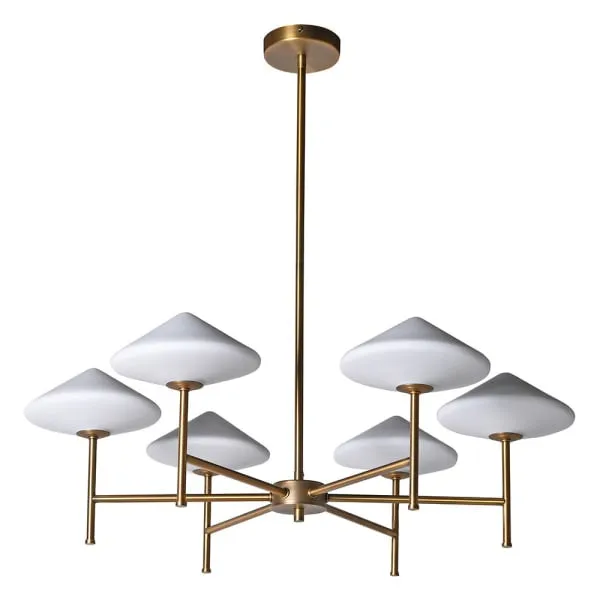 Castine Elegant Gold Chandelier | 6 lights