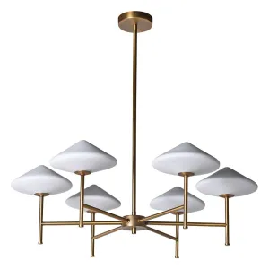 Castine Elegant Gold Chandelier | 6 lights