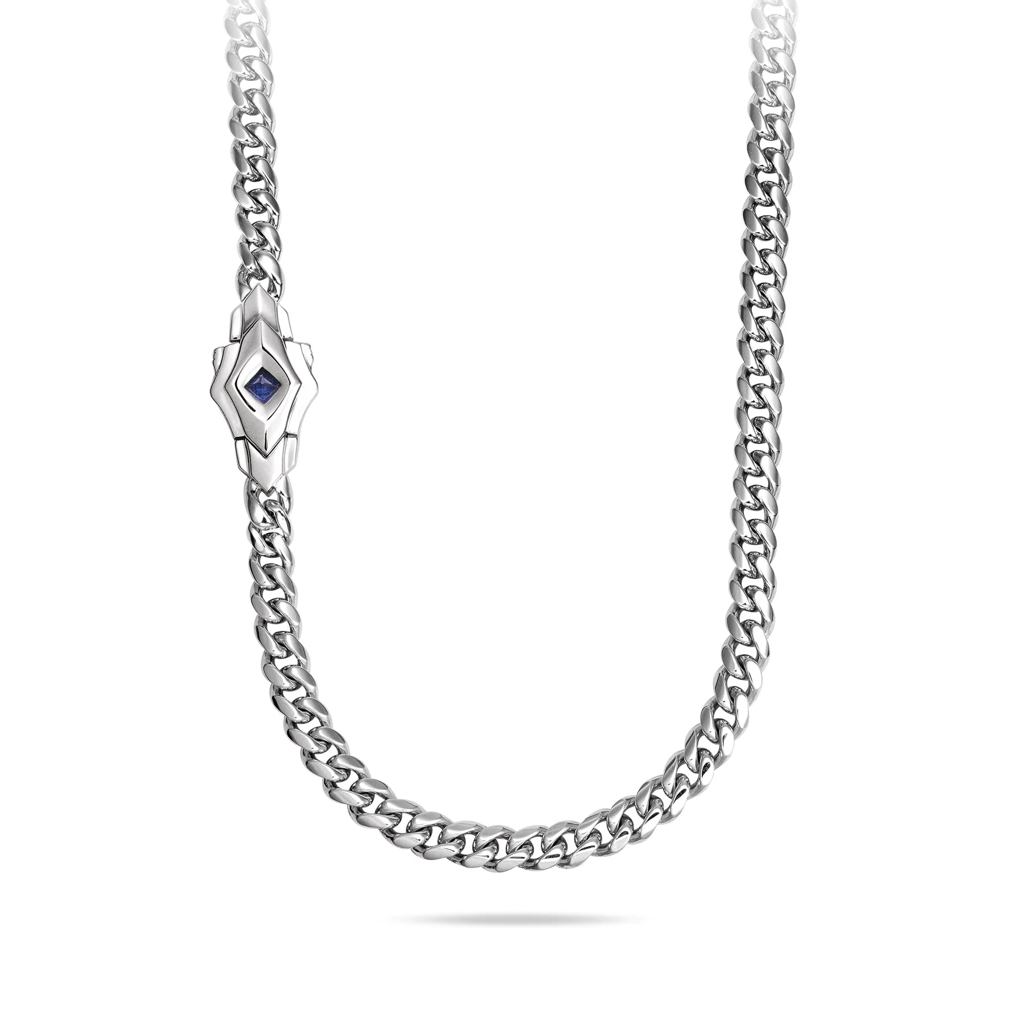 Ceylon Sapphire Clasp Chain Necklace