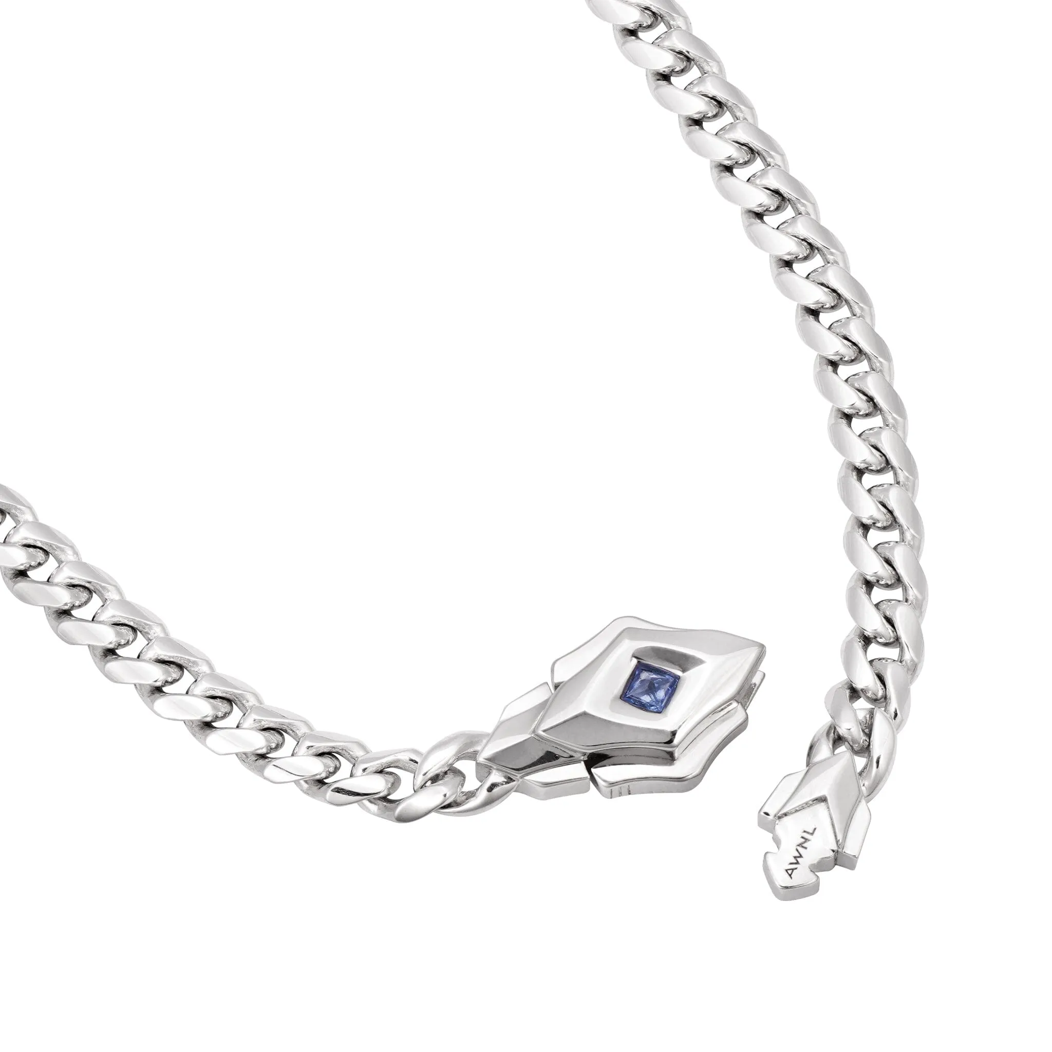 Ceylon Sapphire Clasp Chain Necklace