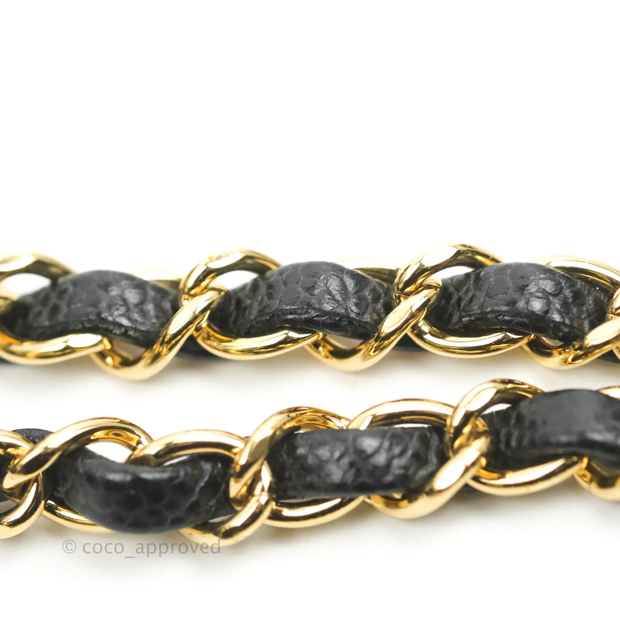 Chanel Classic M/L Medium Double Flap Black Caviar Gold Hardware