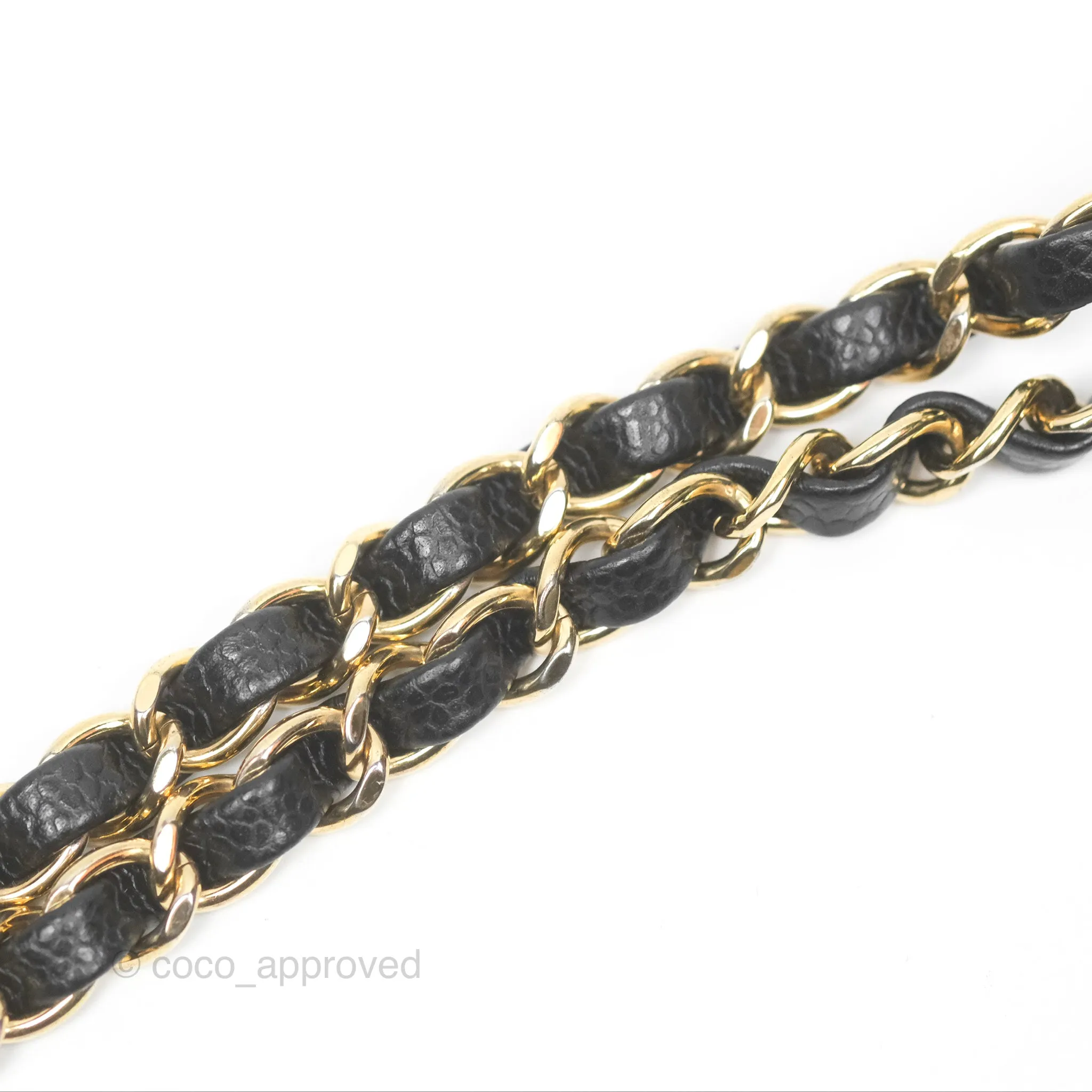Chanel Classic M/L Medium Flap Quilted Black Caviar Gold Hardware