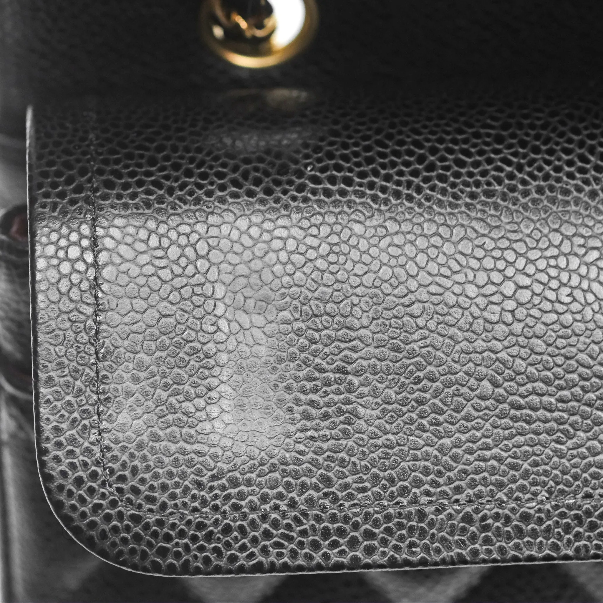 Chanel Classic M/L Medium Flap Quilted Black Caviar Gold Hardware