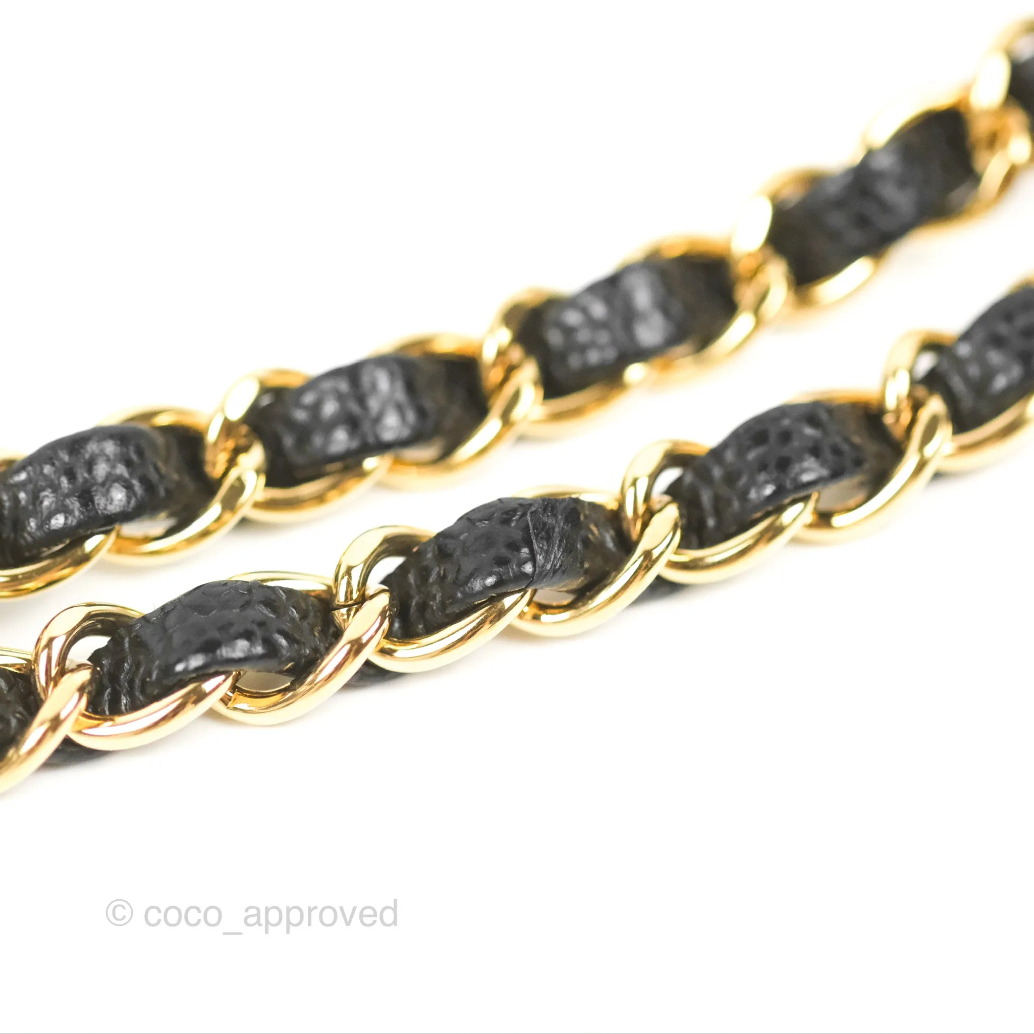 Chanel Classic M/L Medium Flap Quilted Black Caviar Gold Hardware