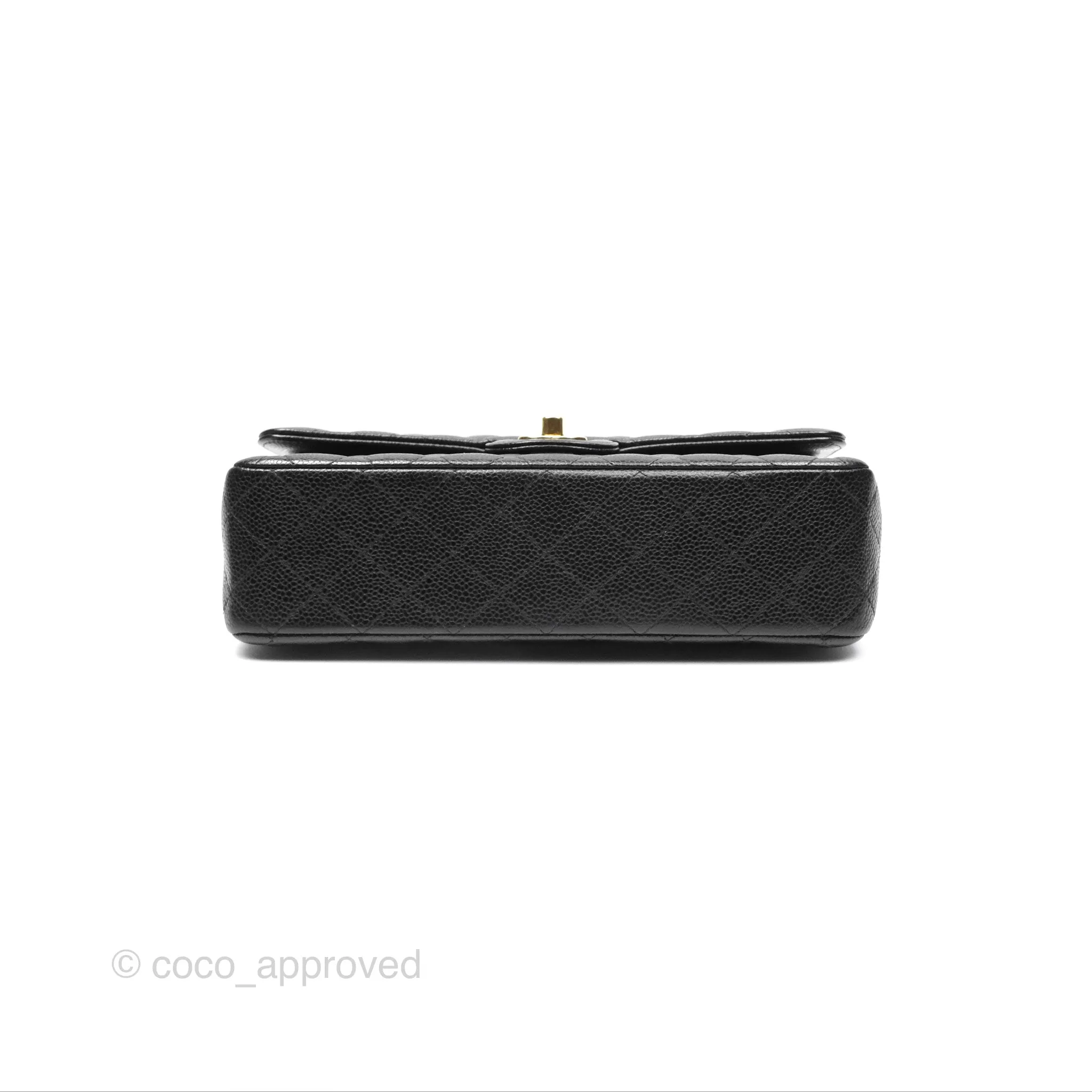 Chanel Classic M/L Medium Flap Quilted Black Caviar Gold Hardware