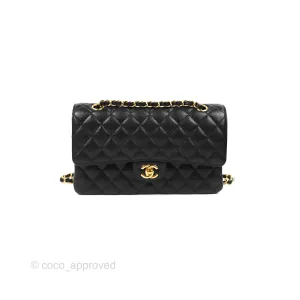 Chanel Classic M/L Medium Flap Quilted Black Caviar Gold Hardware