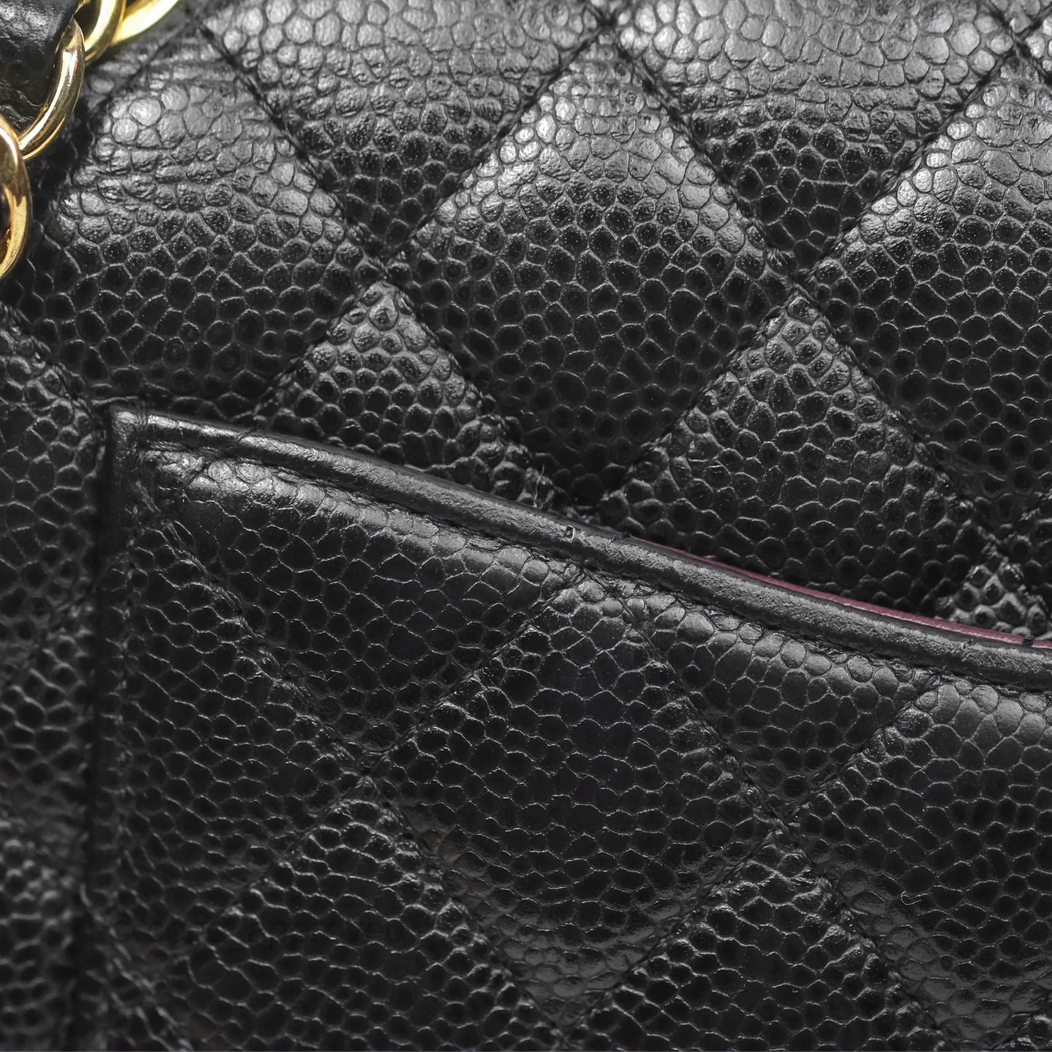 Chanel Classic M/L Medium Flap Quilted Black Caviar Gold Hardware