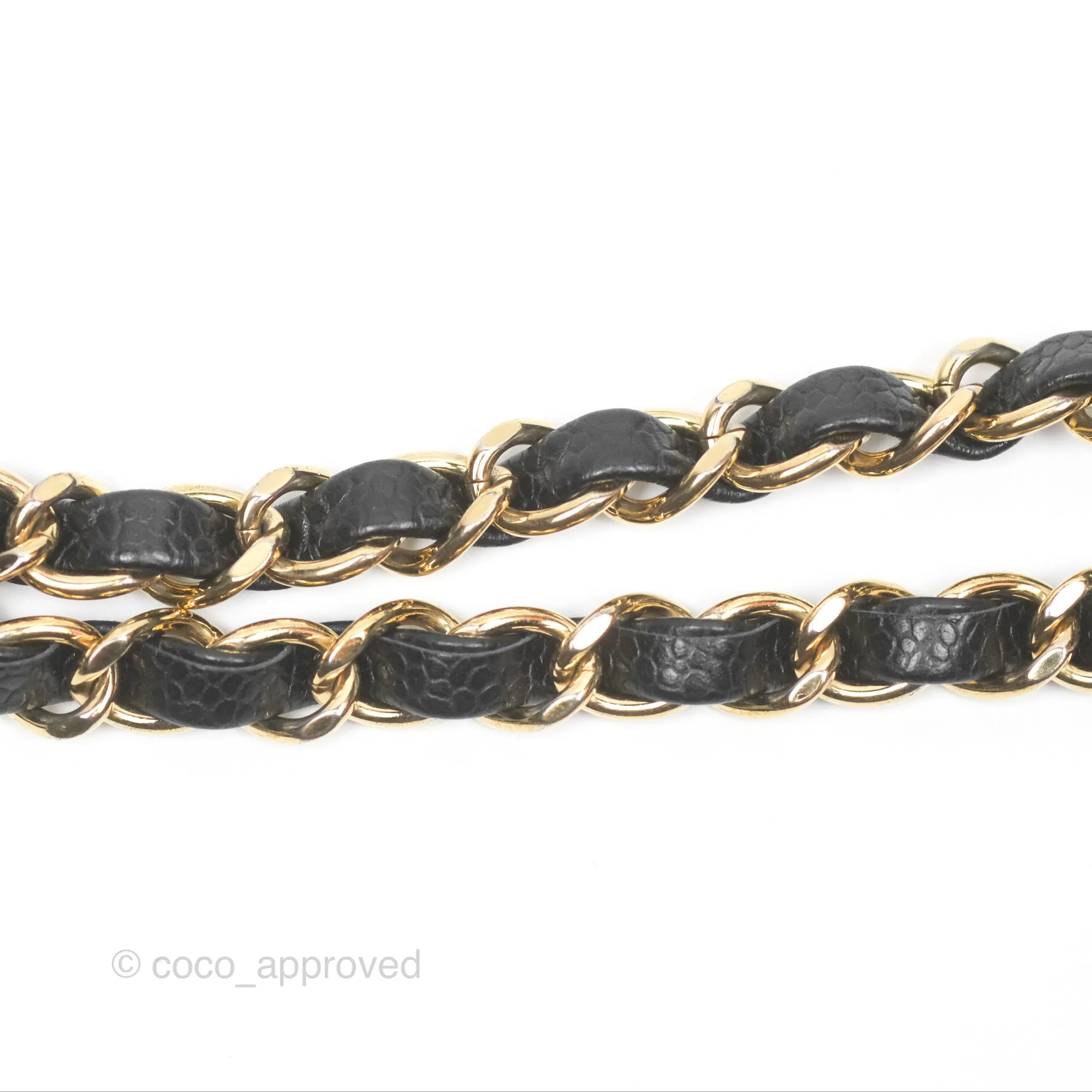 Chanel Classic M/L Medium Flap Quilted Black Caviar Gold Hardware