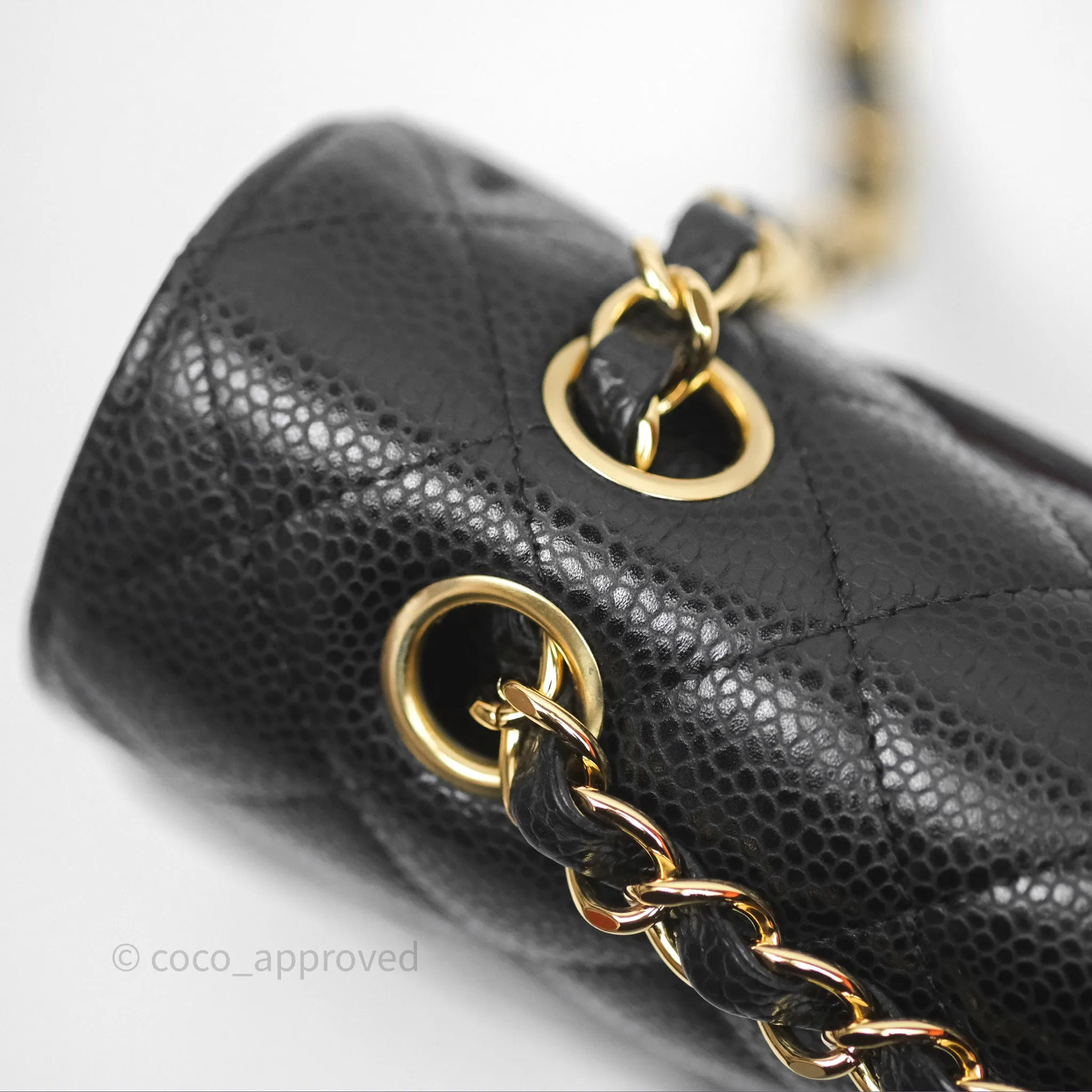 Chanel Classic M/L Medium Flap Quilted Black Caviar Gold Hardware
