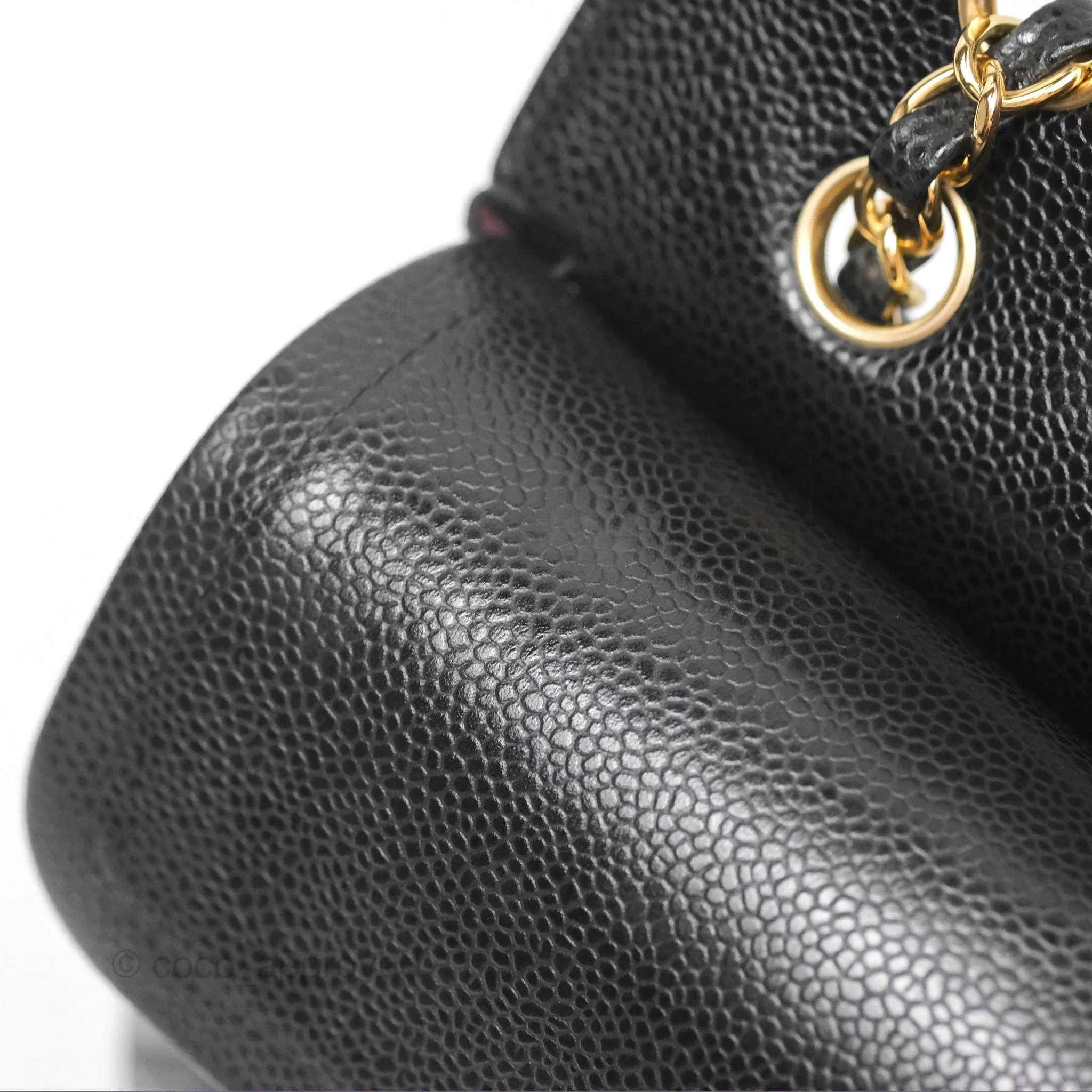 Chanel Classic M/L Medium Flap Quilted Black Caviar Gold Hardware