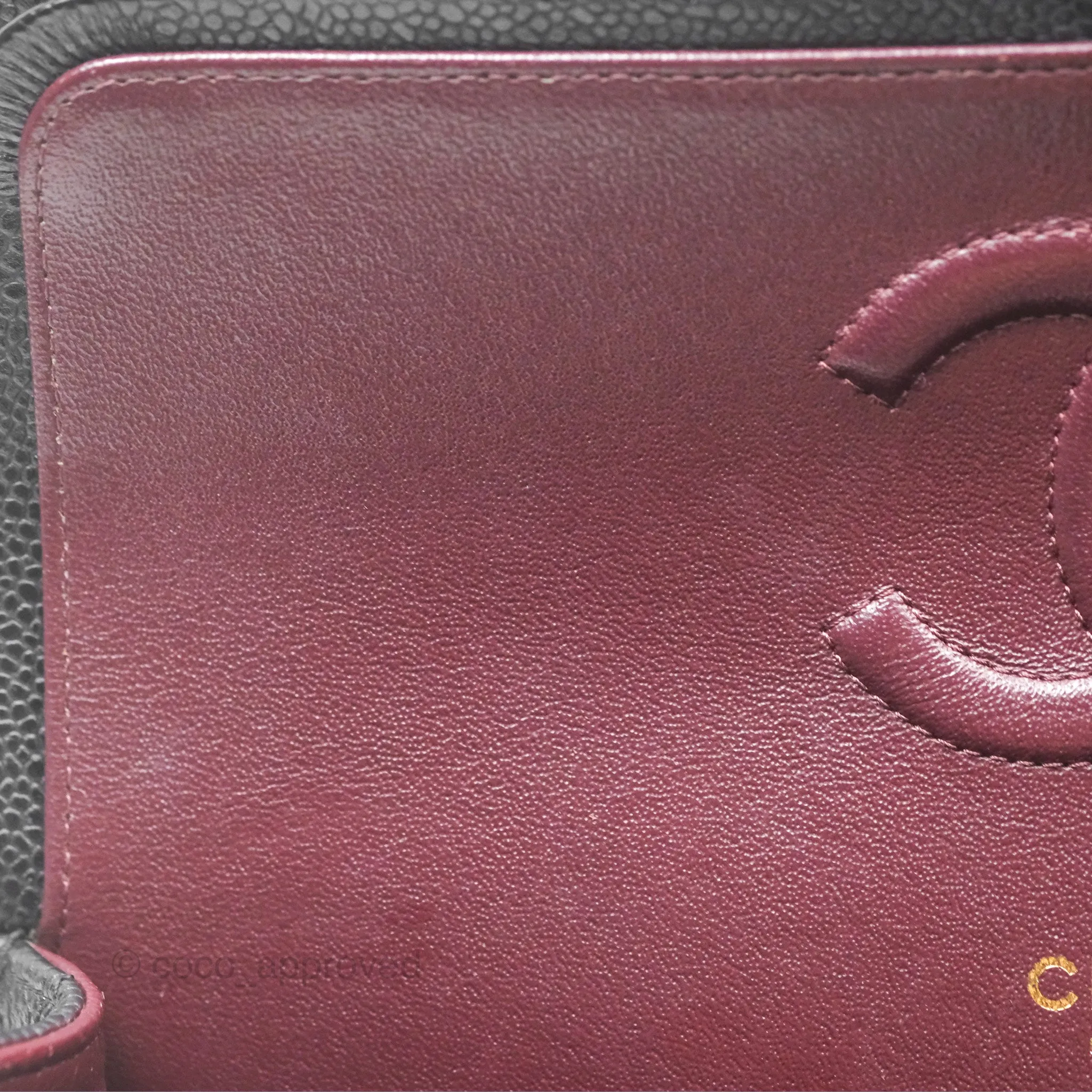 Chanel Classic M/L Medium Flap Quilted Black Caviar Gold Hardware