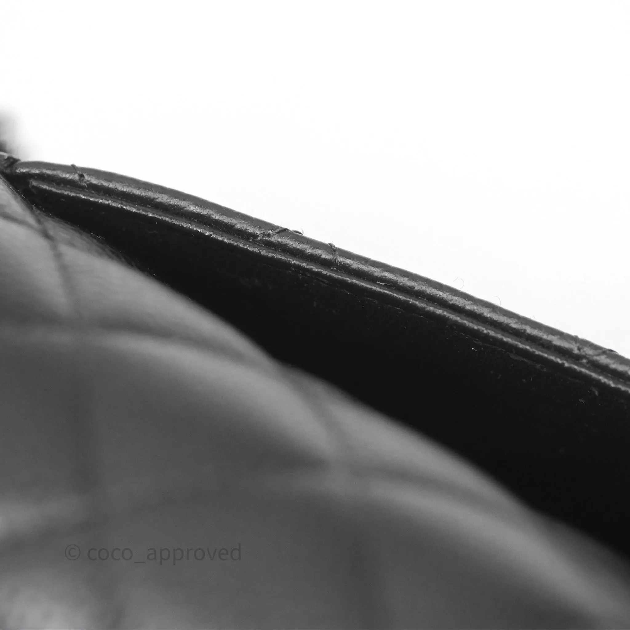 Chanel Classic M/L Medium Flap Quilted Black Caviar Silver Hardware