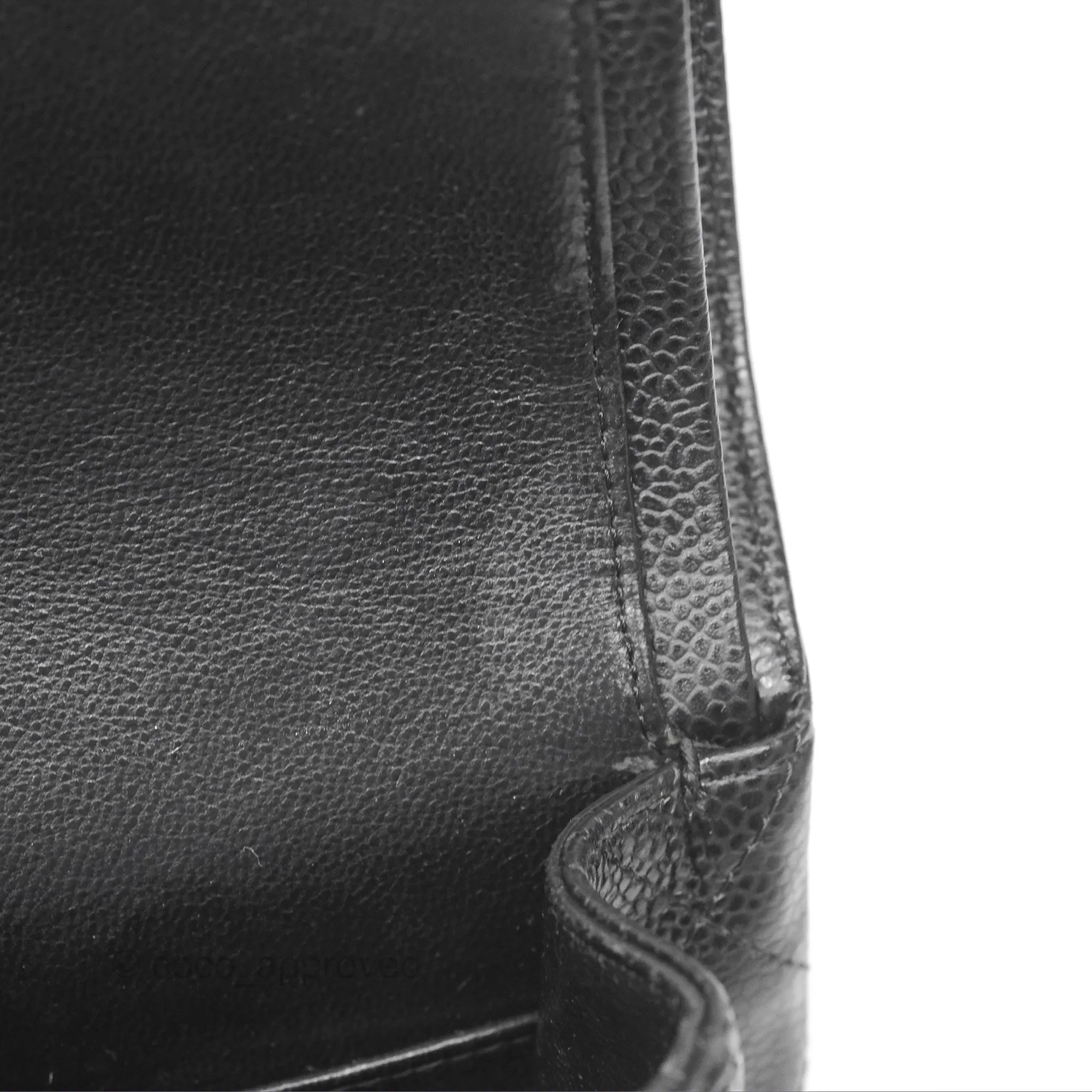 Chanel Classic M/L Medium Flap Quilted Black Caviar Silver Hardware
