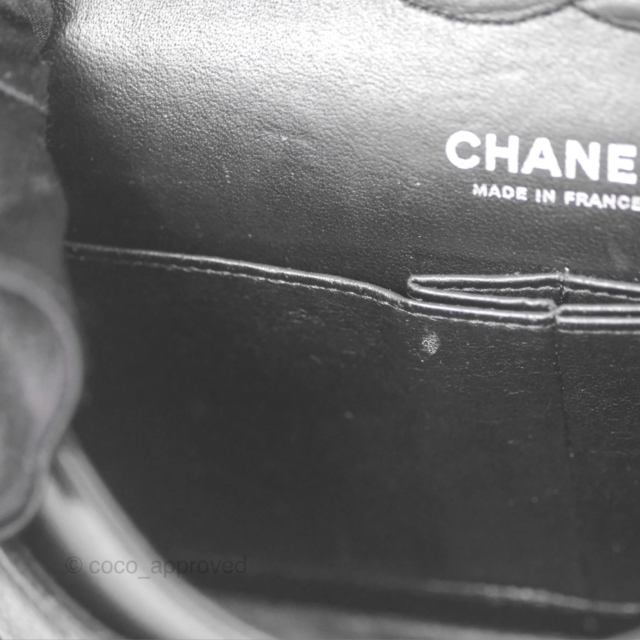 Chanel Classic M/L Medium Flap Quilted Black Caviar Silver Hardware