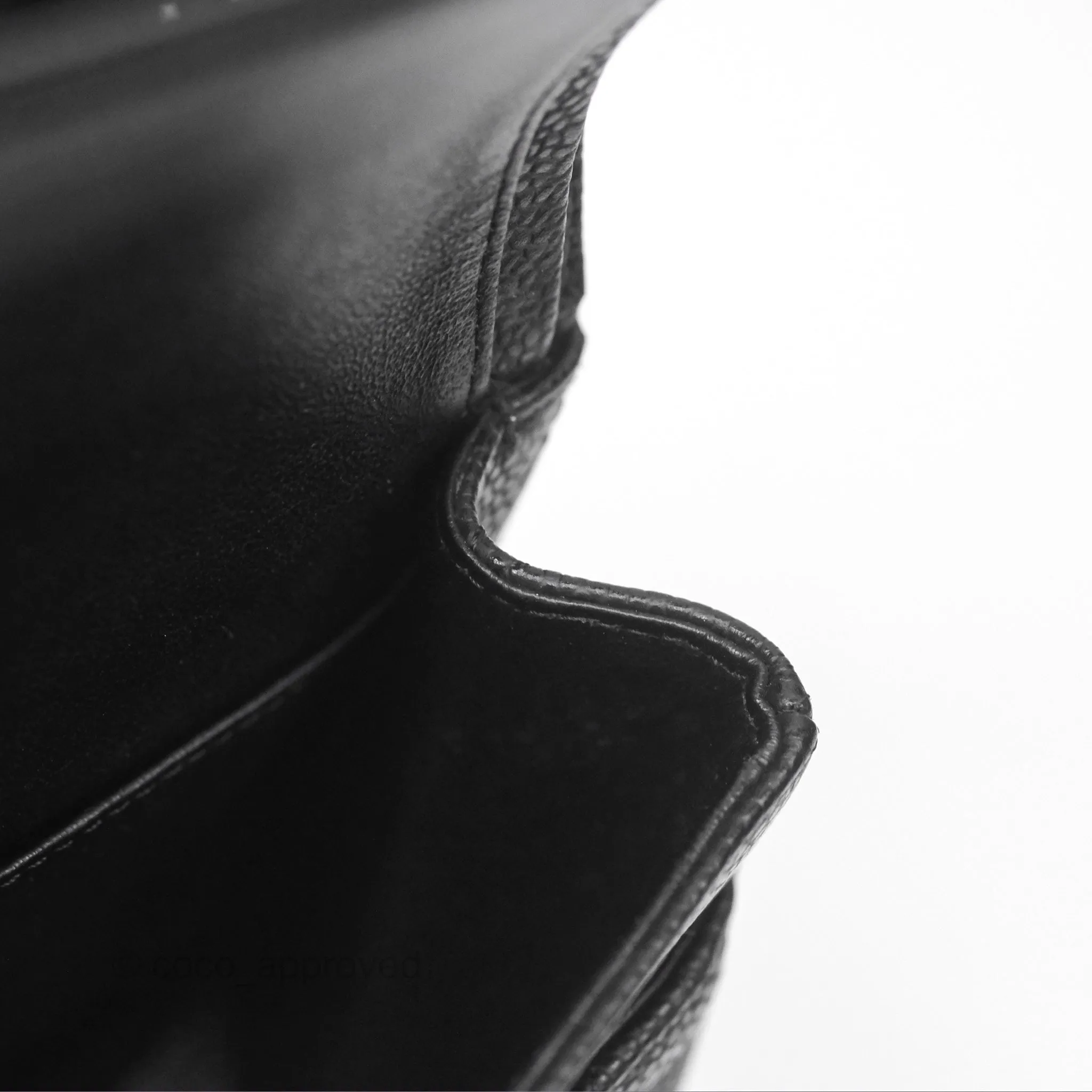 Chanel Classic M/L Medium Flap Quilted Black Caviar Silver Hardware