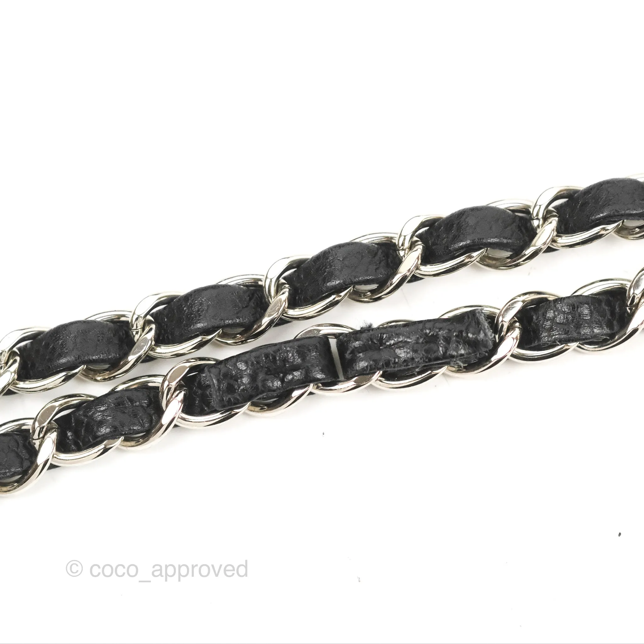 Chanel Classic M/L Medium Flap Quilted Black Caviar Silver Hardware